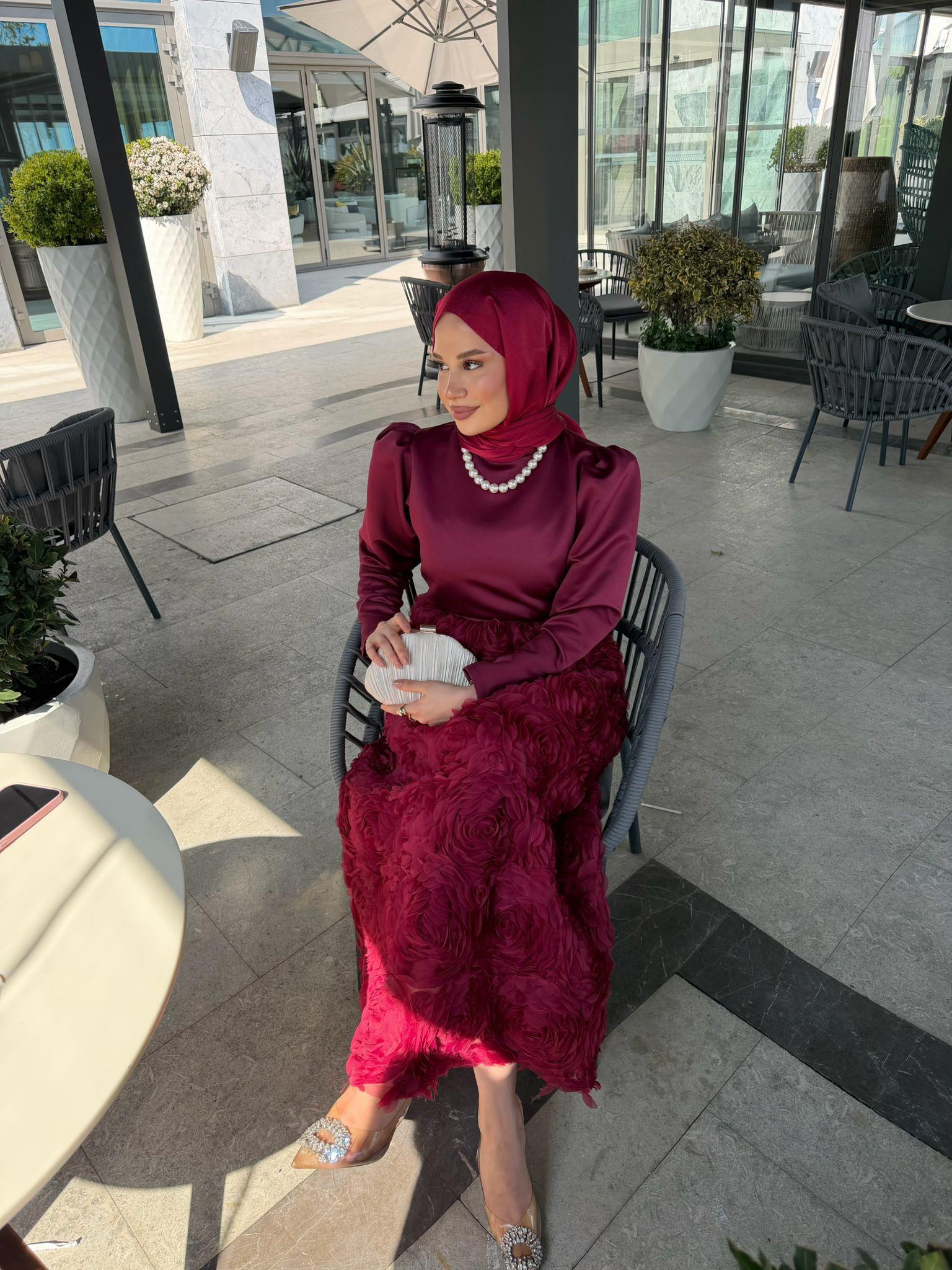 Rose takım bordo