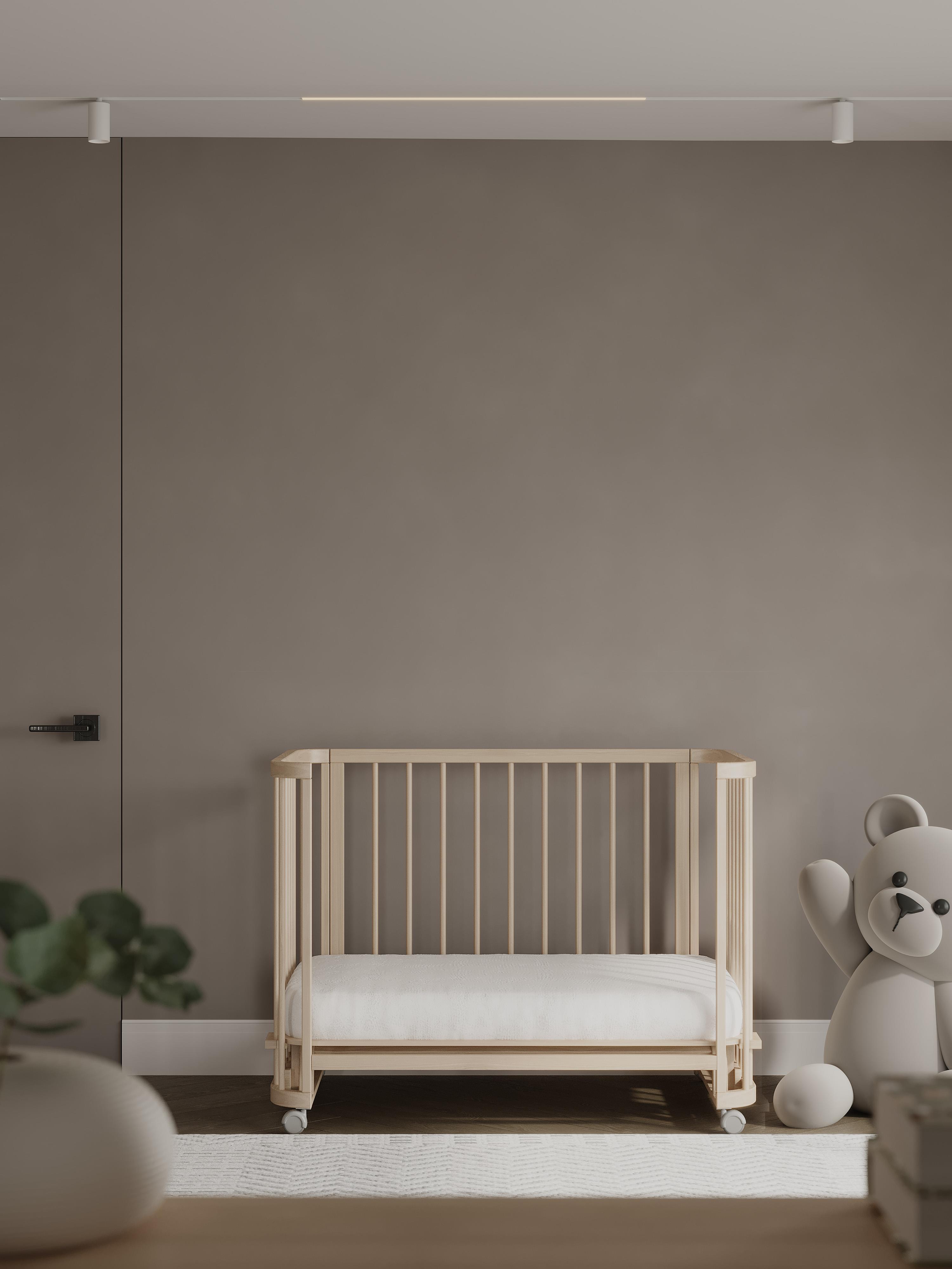 Beyaz Ahşap 6 in 1 Beşik Takım - 70x110