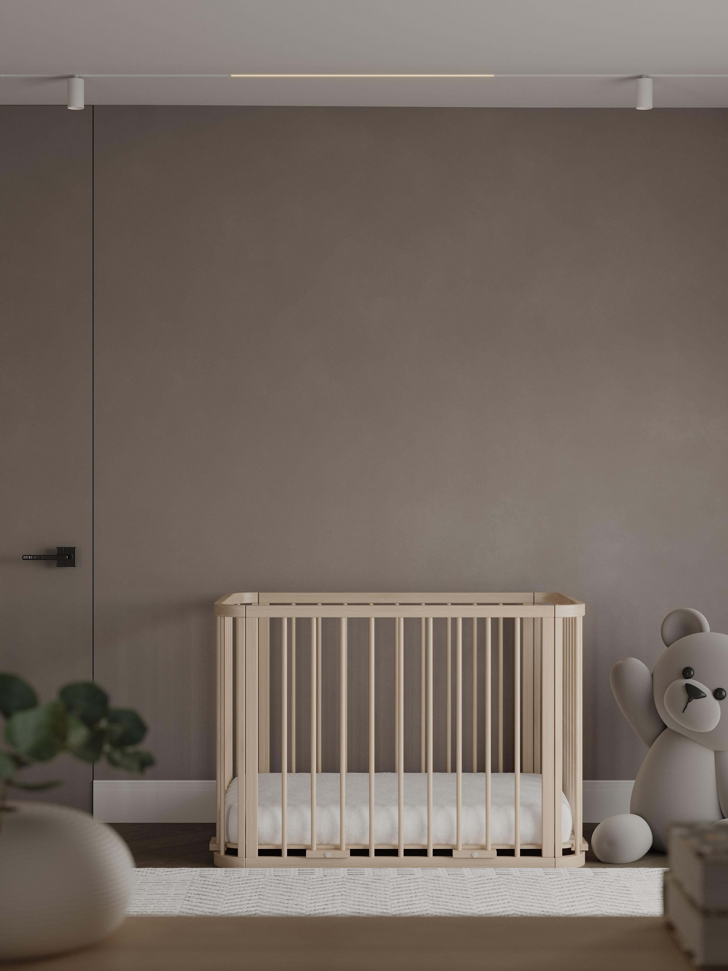Vernikli Ahşap 6 in 1 Beşik Takım - 70x110