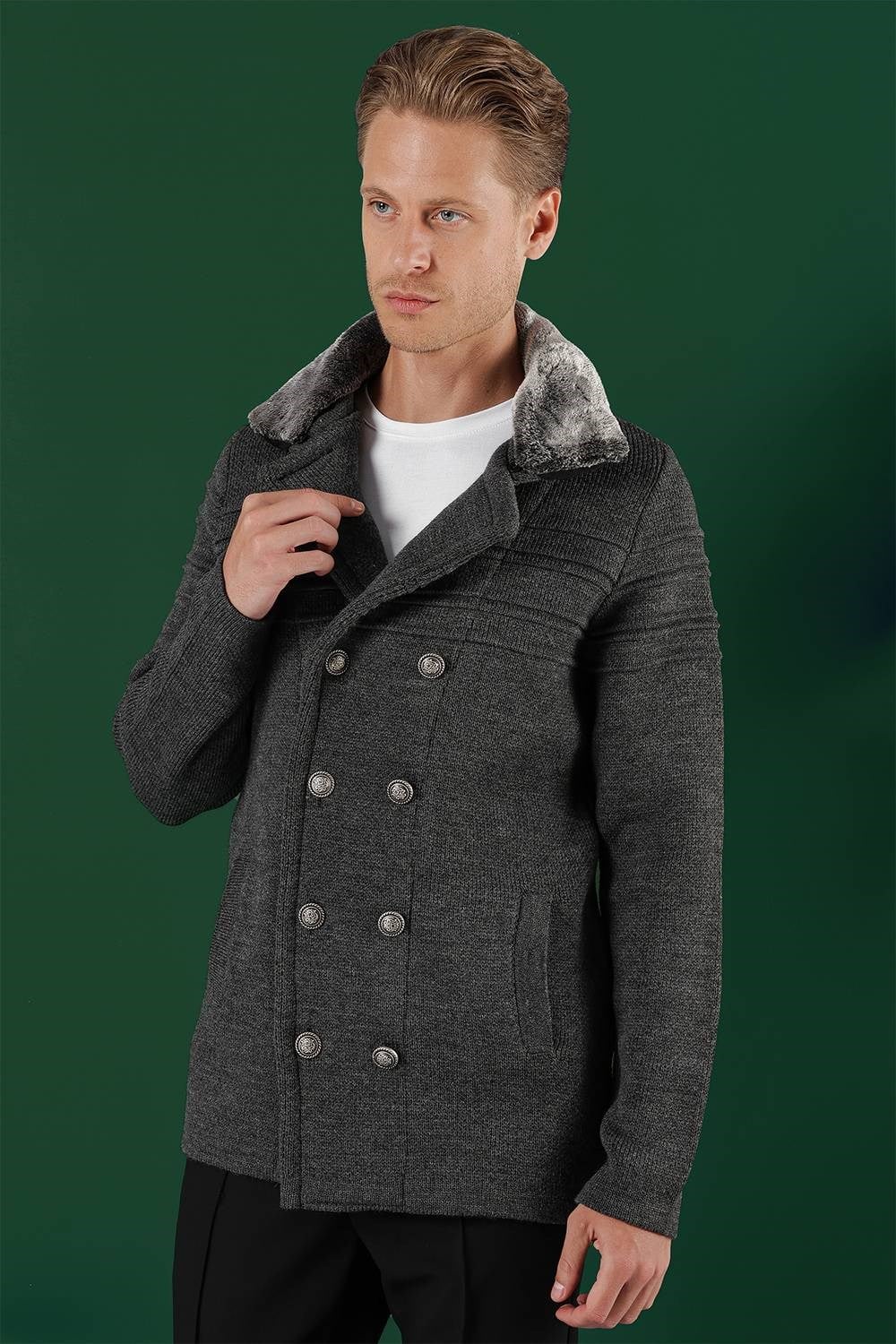 02 Slim Fit Antrasit Spor Kaban