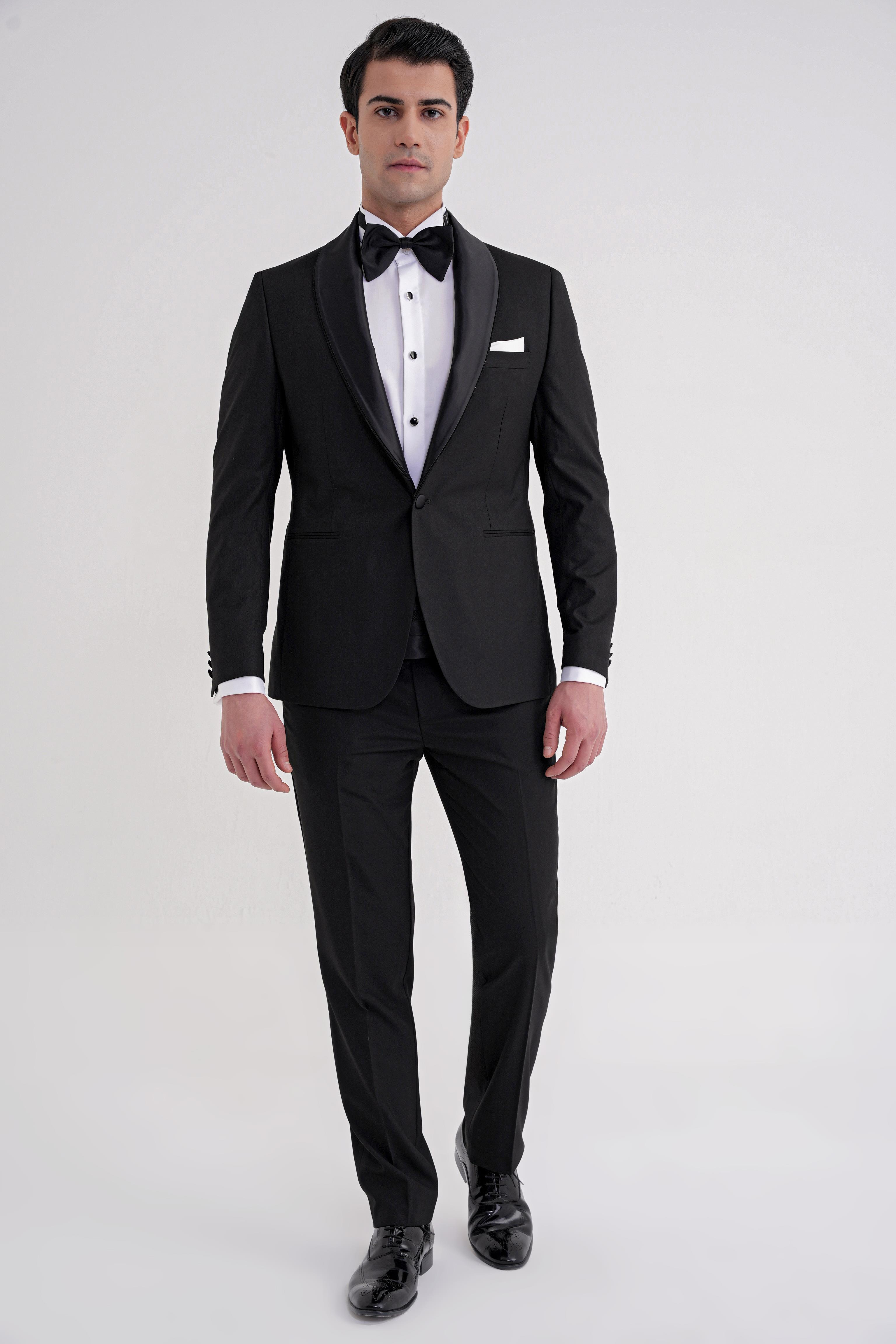 BLACK 086 TAKIM Slim SİYAH KLASİK
