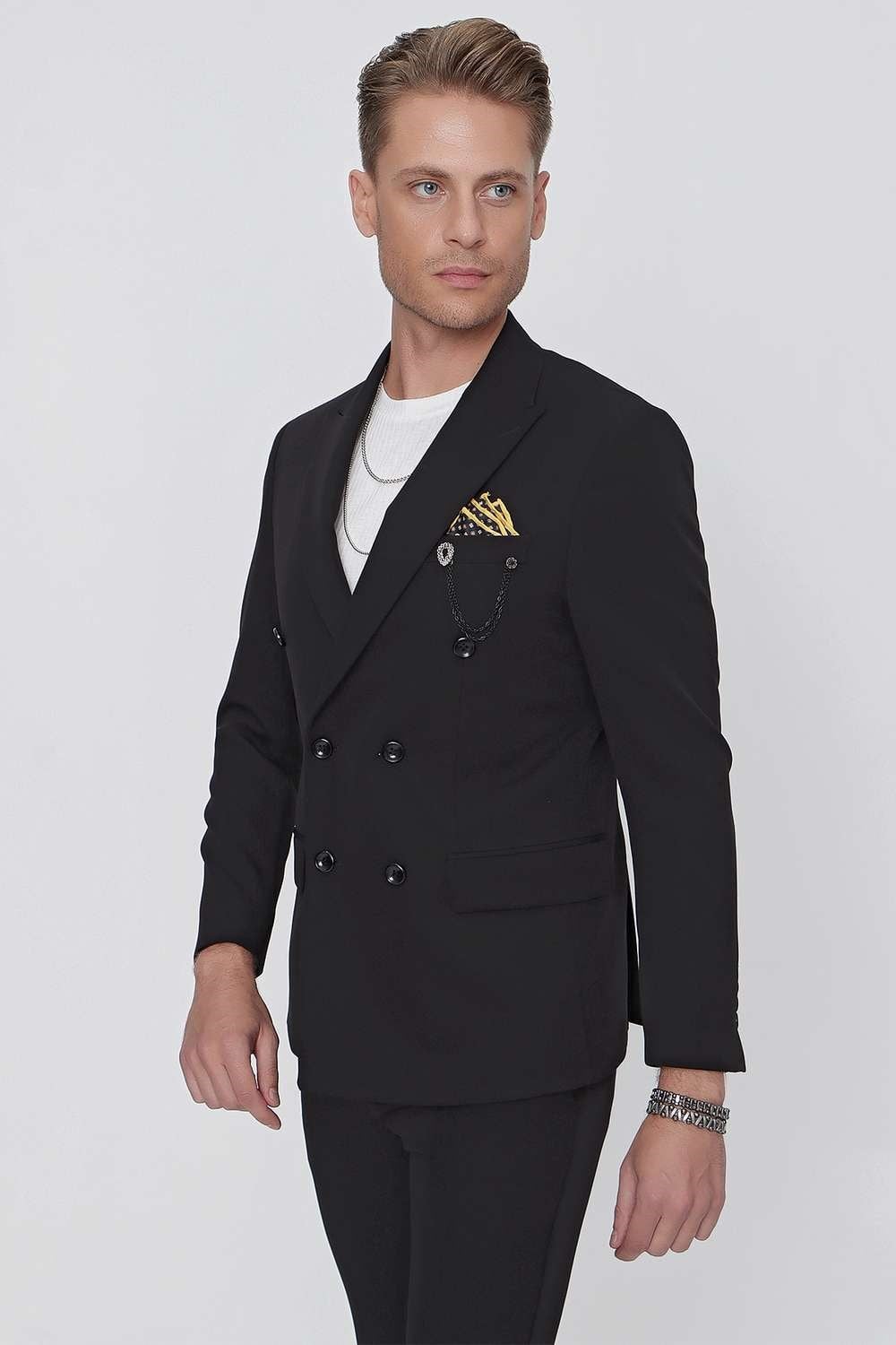 C 625 Slim Fit Siyah Spor Ceket