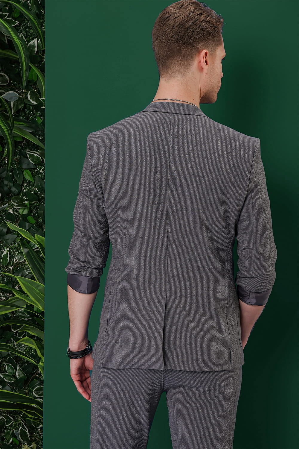 C 634 Slim Fit Füme Spor Ceket