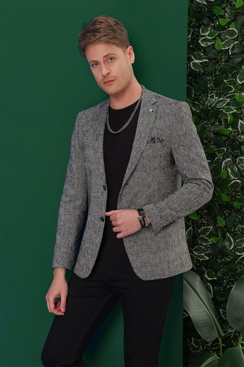 C 635 Slim Fit Siyah Spor Ceket