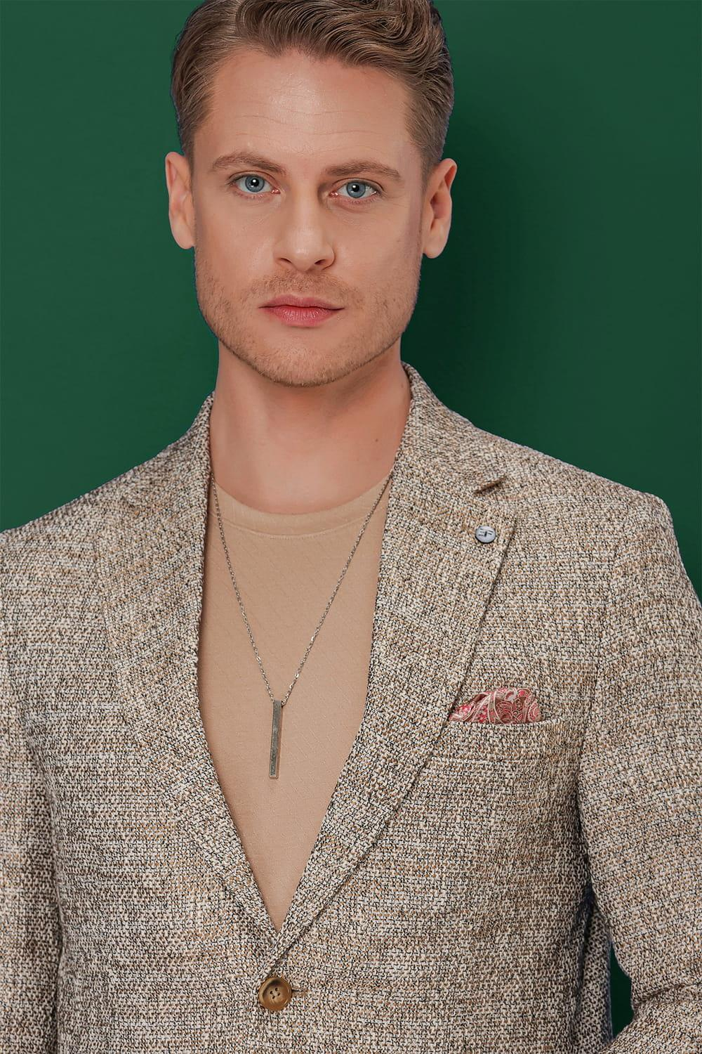 C 637 Slim Fit Kahve Spor Ceket