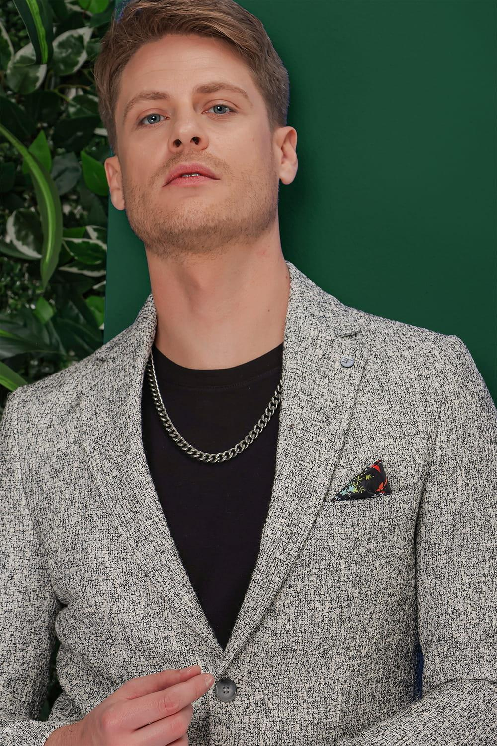 C 637 Slim Fit Siyah Spor Ceket