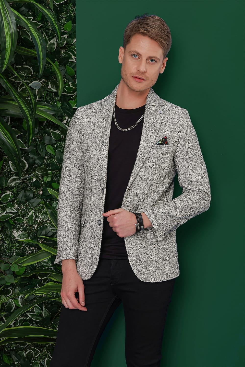 C 637 Slim Fit Siyah Spor Ceket