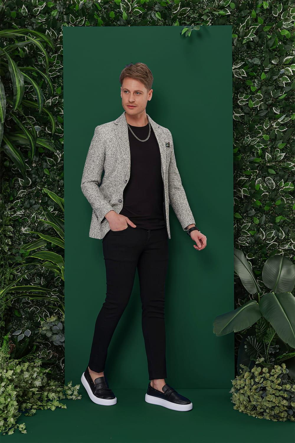 C 637 Slim Fit Siyah Spor Ceket