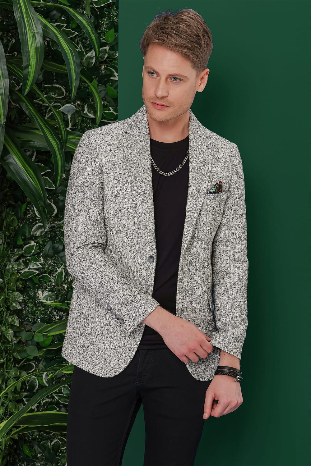 C 637 Slim Fit Siyah Spor Ceket