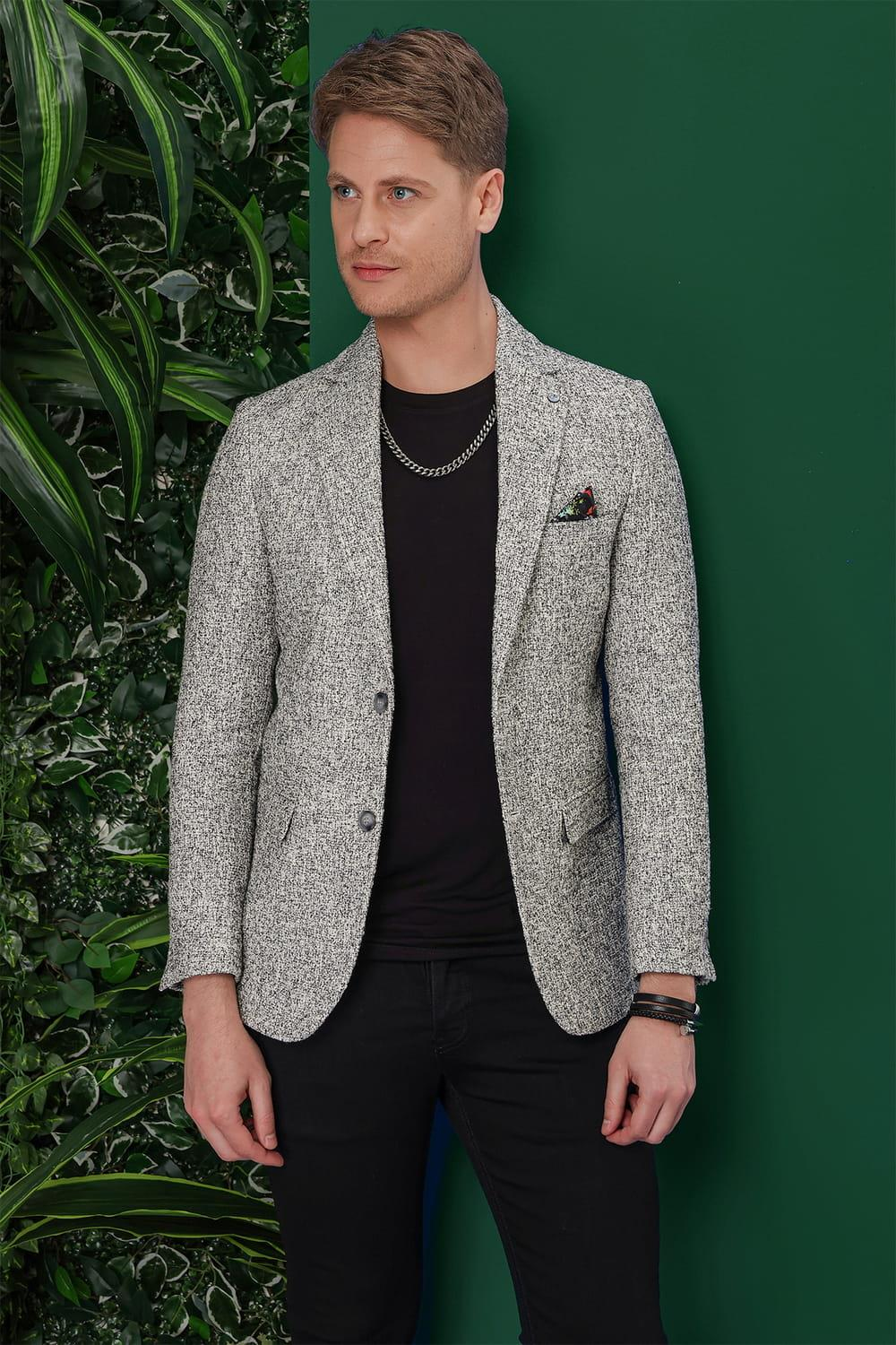 C 637 Slim Fit Siyah Spor Ceket