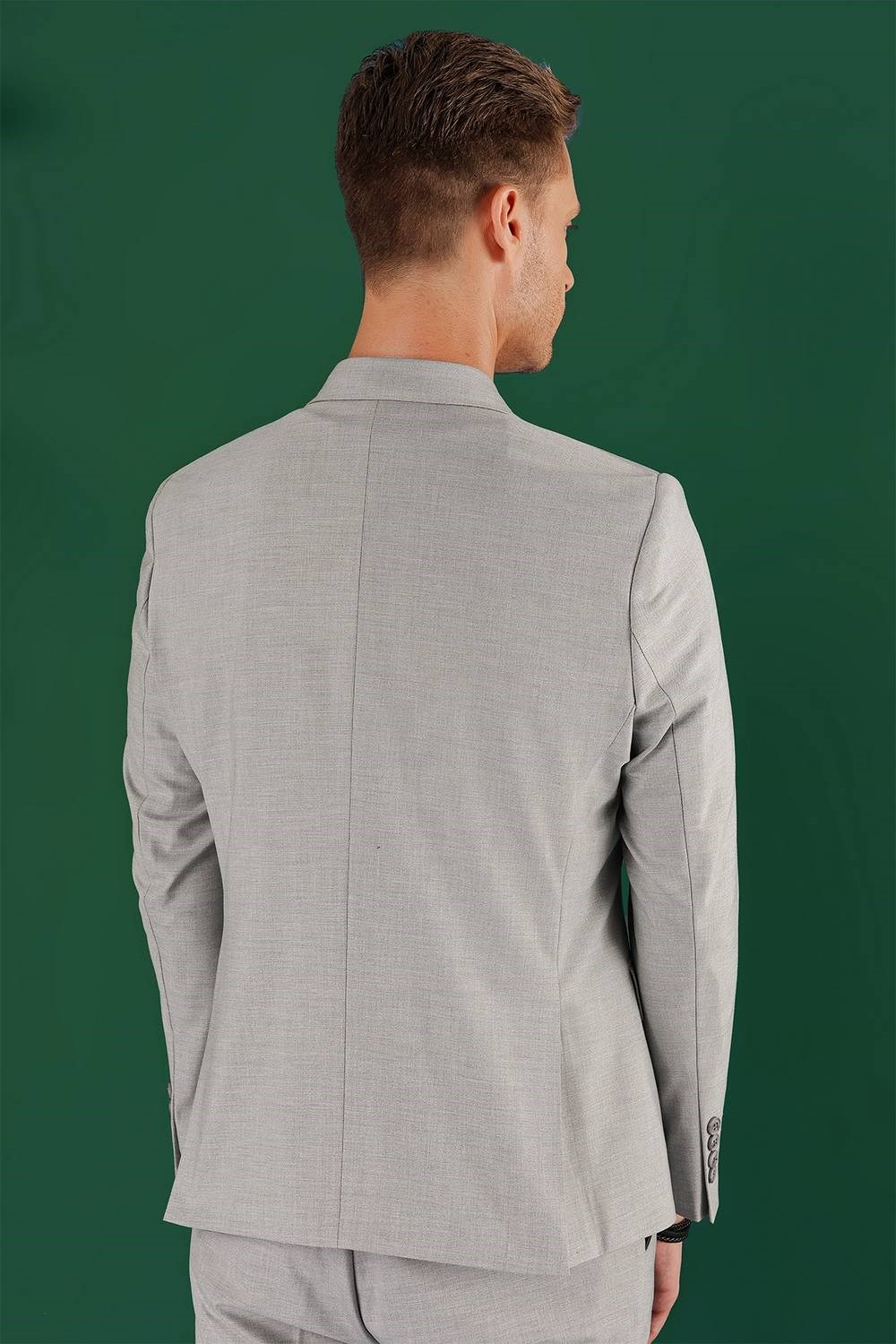 C 642 Slim Fit Gri Spor Ceket