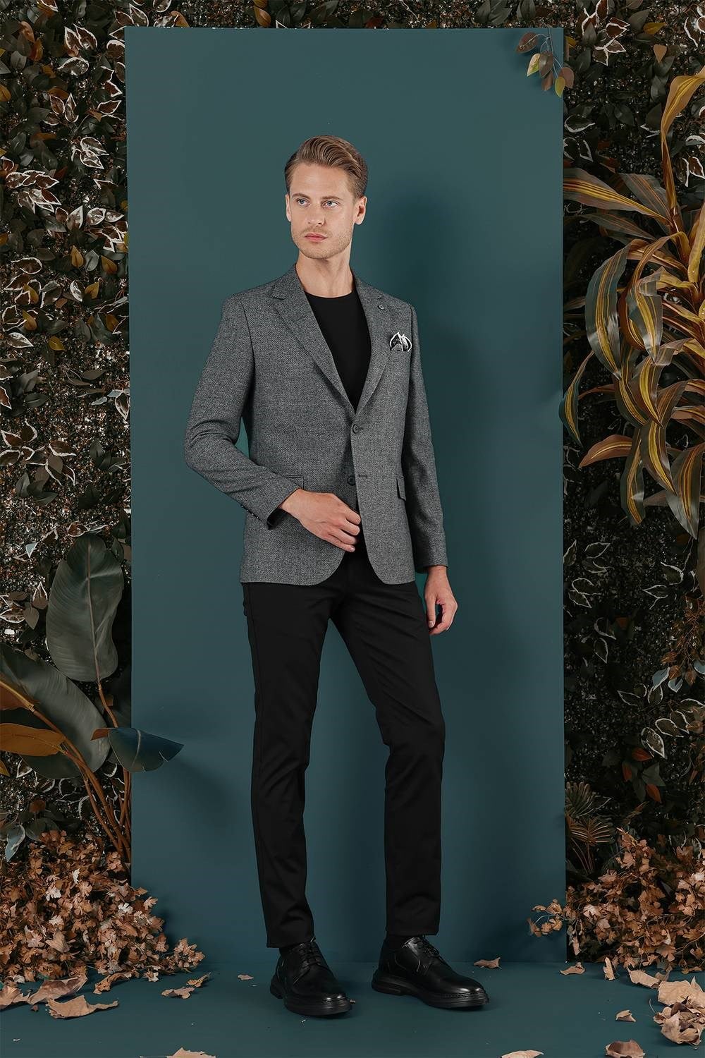 C 656 Slim Fit Füme Spor Ceket