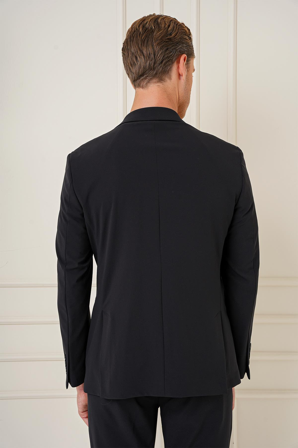 C 680 Slim Fit Siyah Spor Ceket