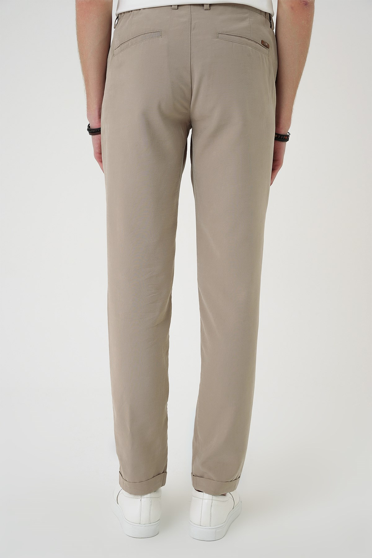 Comfort Beli Lastikli Rayon Karışımlı Bej Jogger Pantolon  P 1194