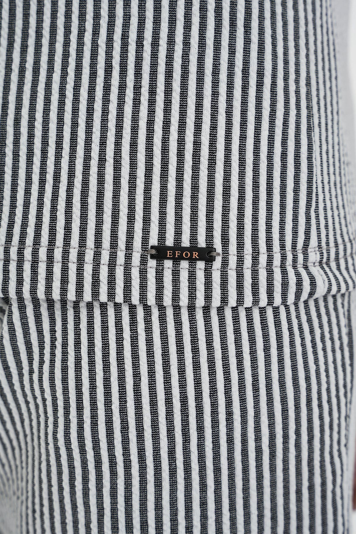 Comfort Fit %100 Pamuk Dikine Çizgili Fermuarlı Polo Yaka Siyah Tişört TS 906