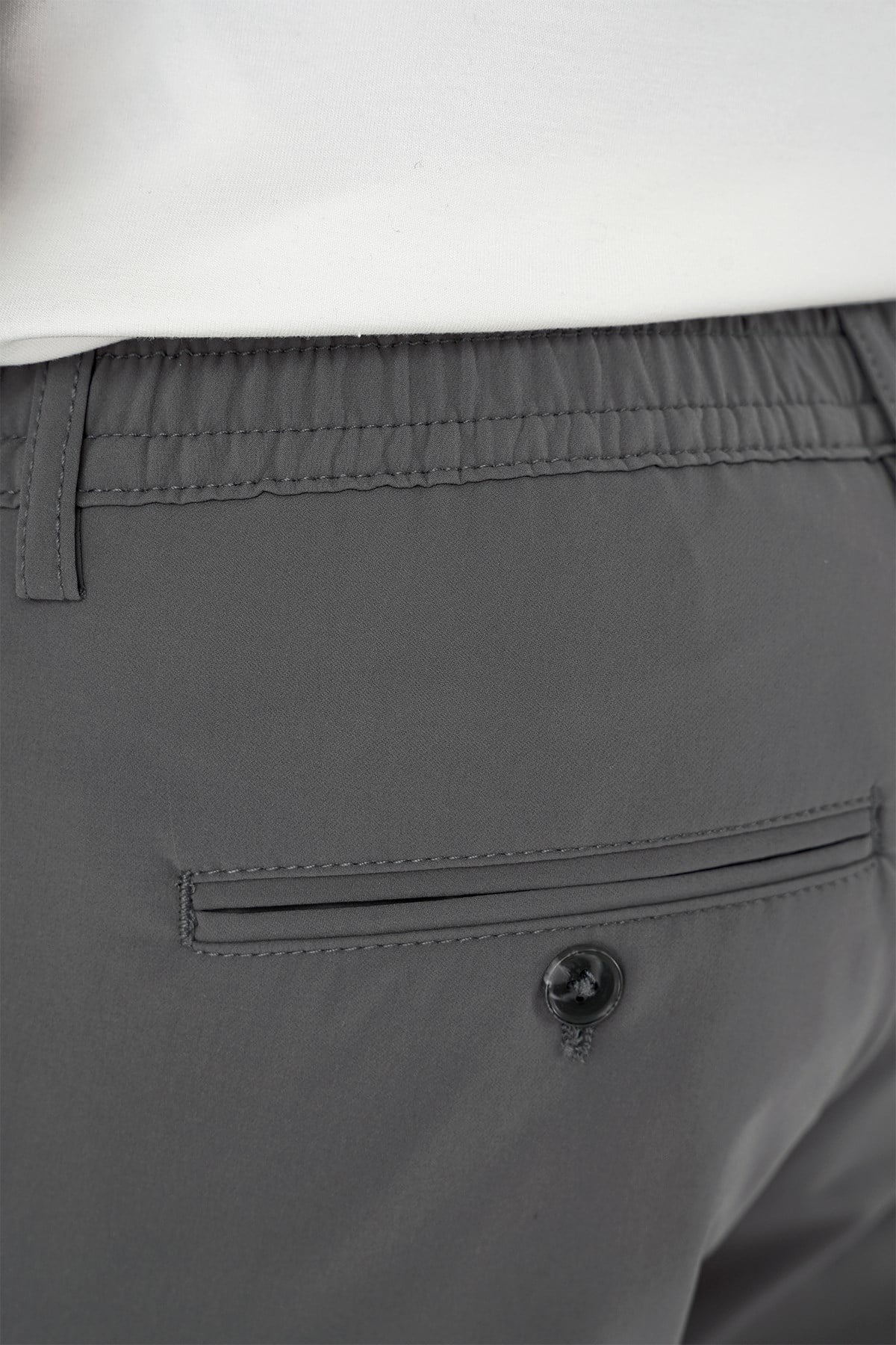 Comfort Fit Beli Lastikli Yan Cep Füme Jogger Pantolon P 1150