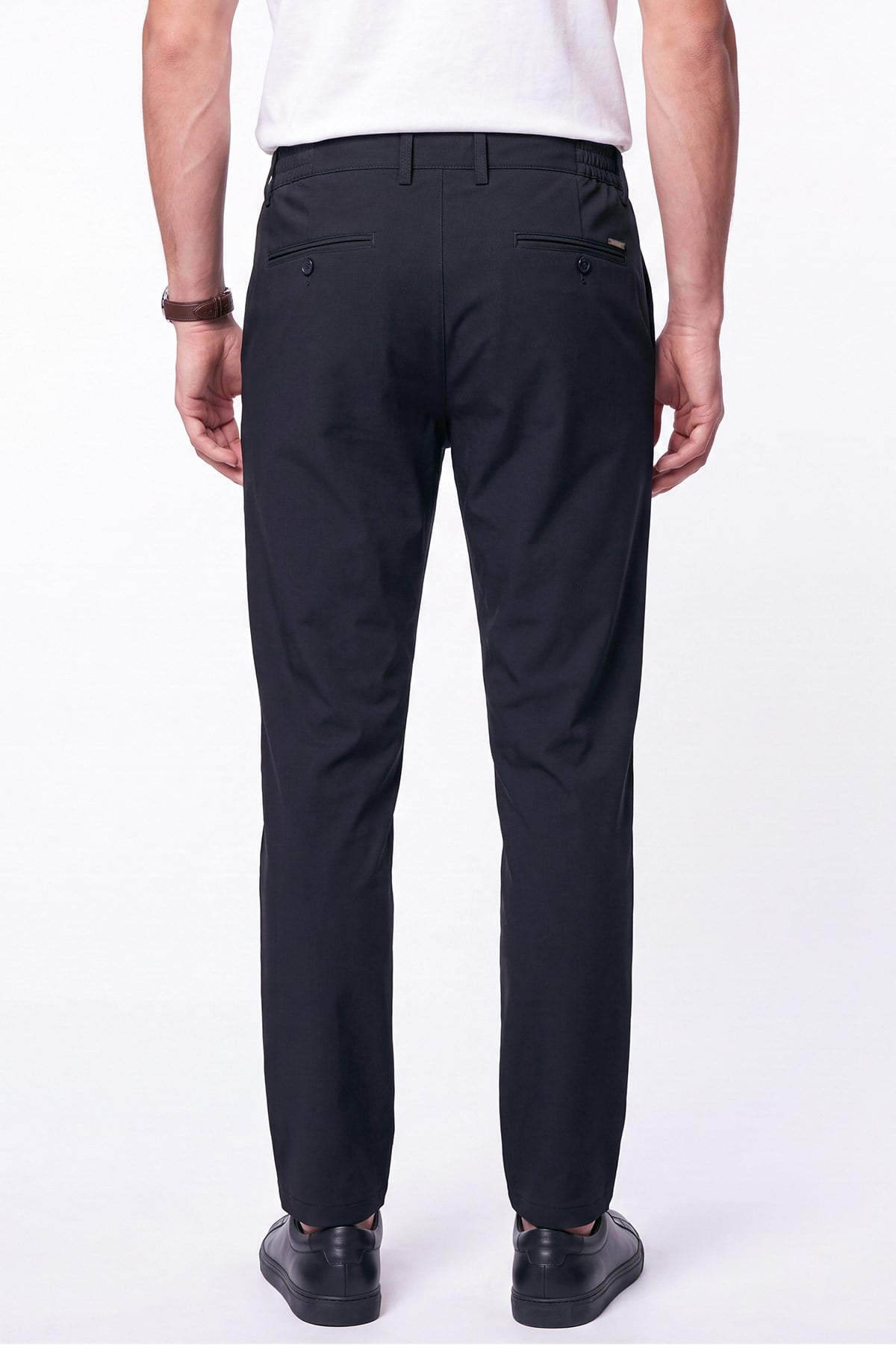 Comfort Fit Esnek Pamuklu Yan Cep Siyah Jogger Pantıolon P 1220