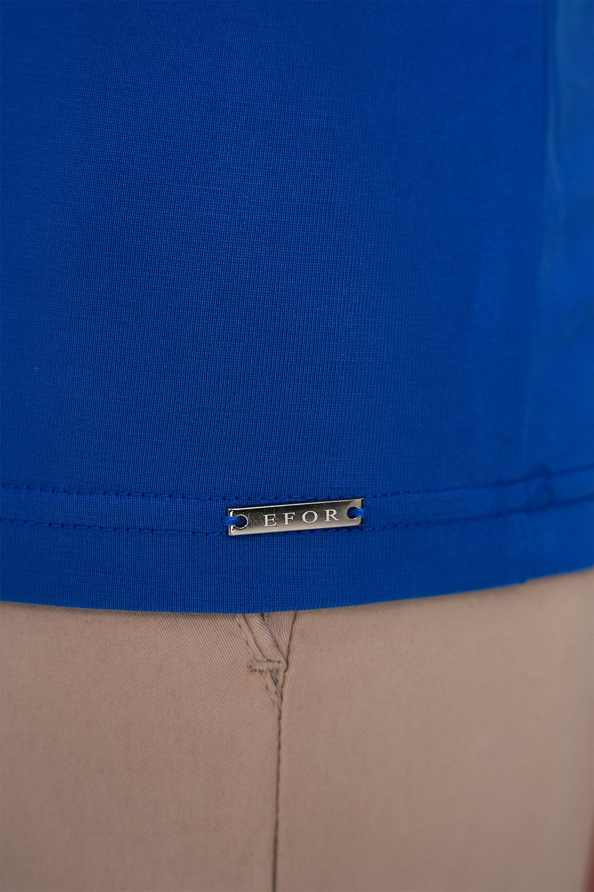 Comfort Fit Modal Karışım Kıvrılmaz Polo Yaka Koyu Mavi Tişört TS 903