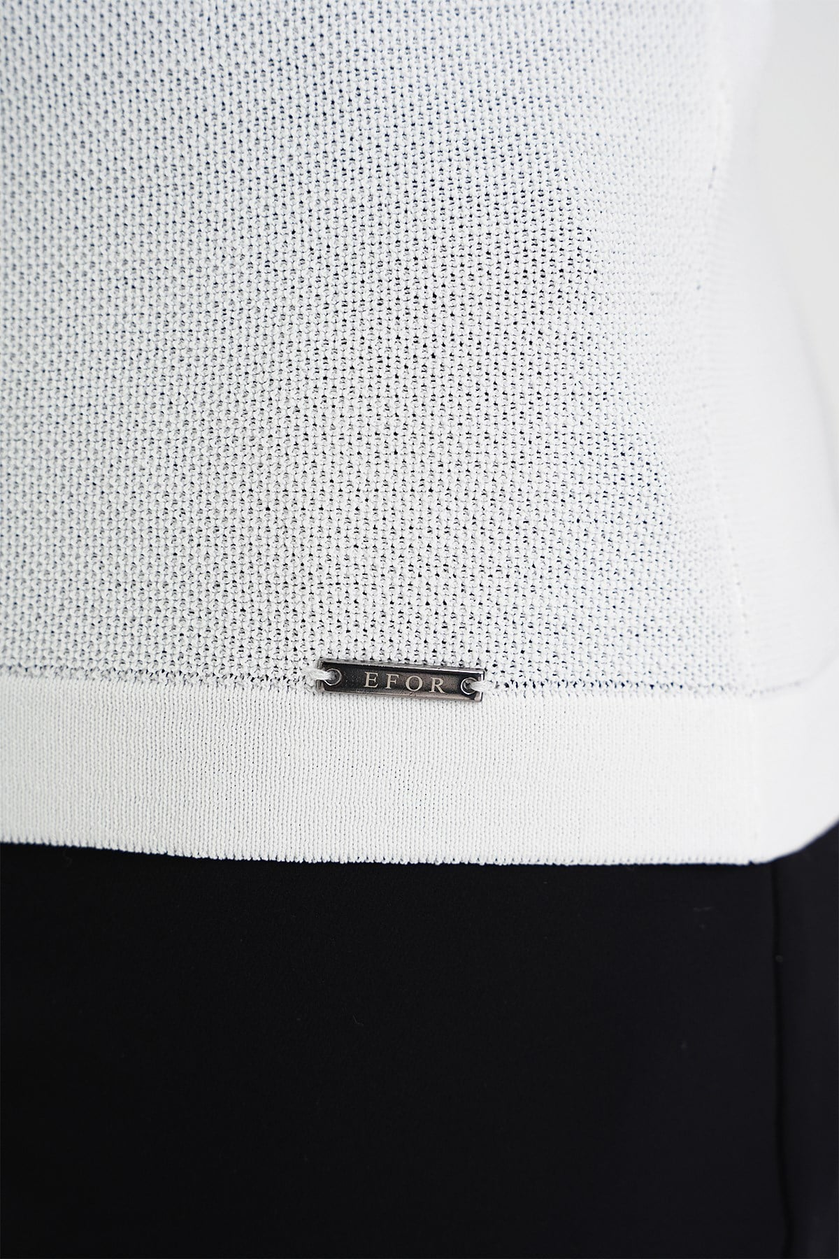 Comfort Fit Polo Yaka Kısa Kollu Ekru Triko Tr 883