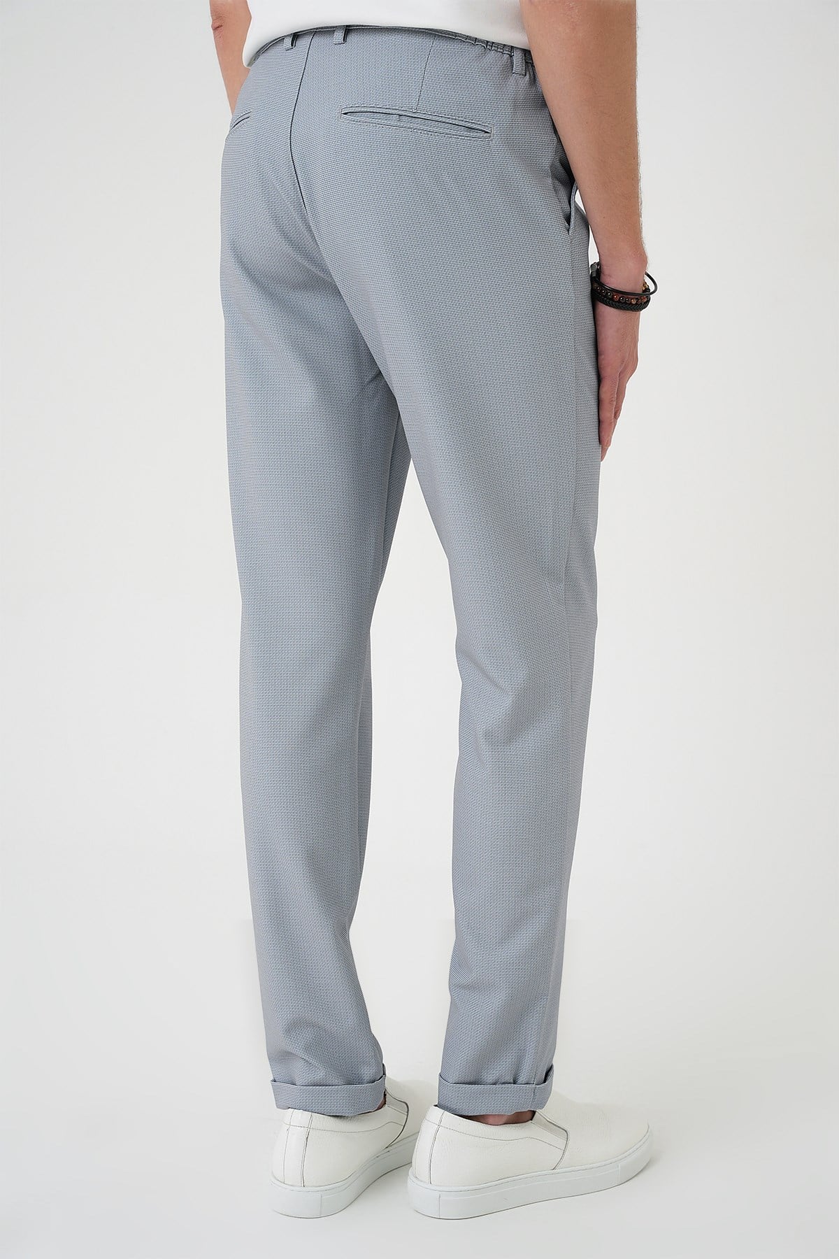 Comfort Fit Rahat Kalıp Beli Lastikli Gri Jogger Pantolon  P 1181