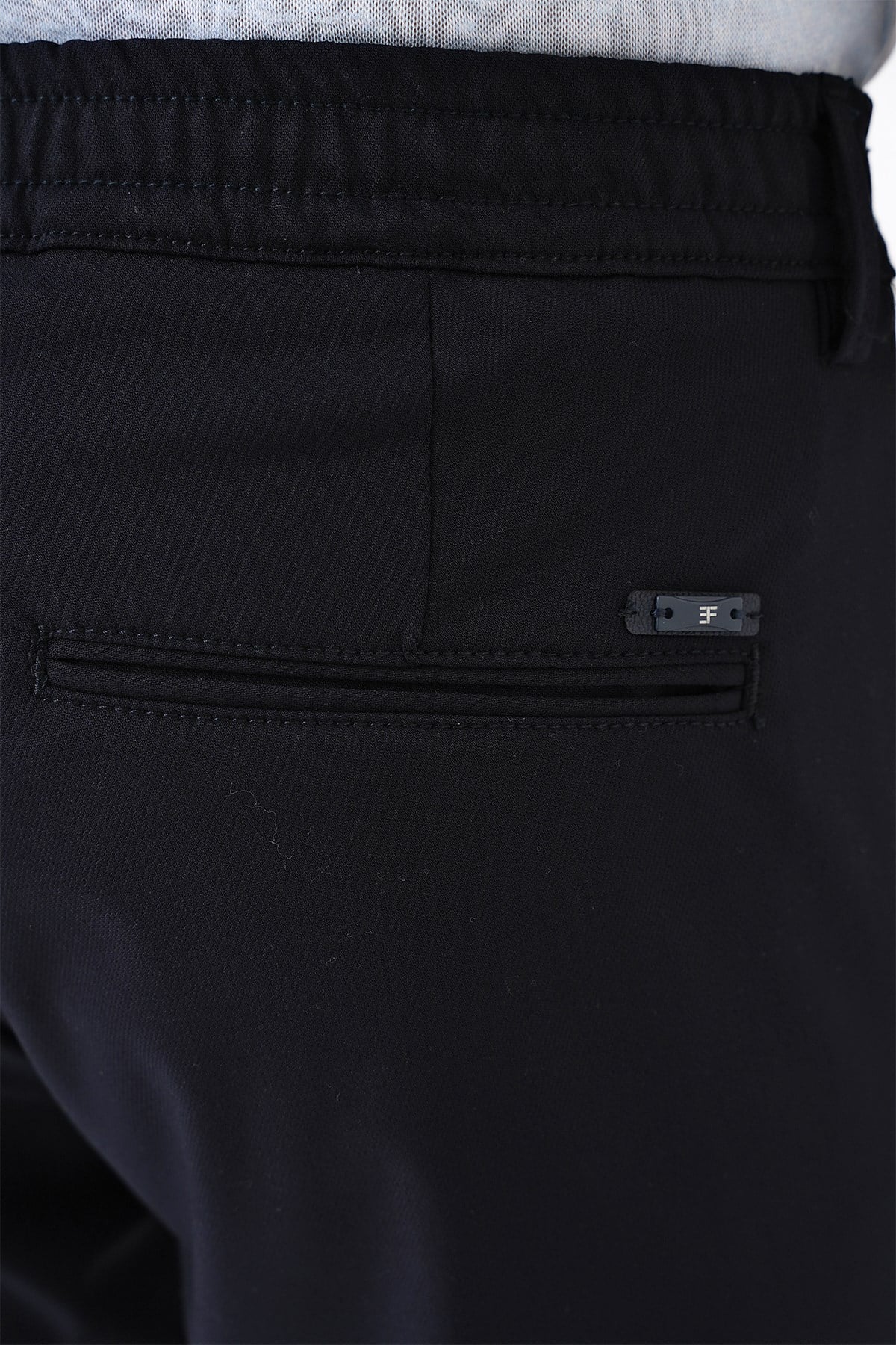 Comfort Fit Rahat Kalıp Beli Lastikli Lacivert Jogger Pantolon  P 1185