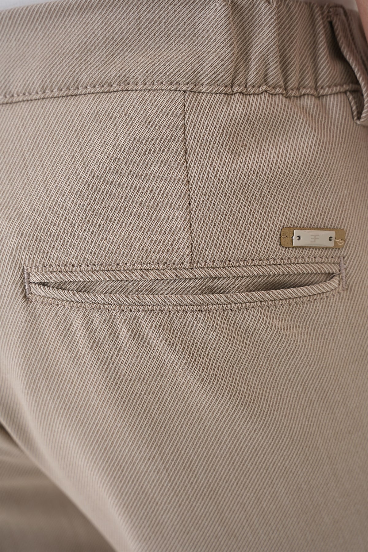 Comfort Fit Rahat Kalıp Beli Lastikli Bej Jogger Pantolon  P 1183