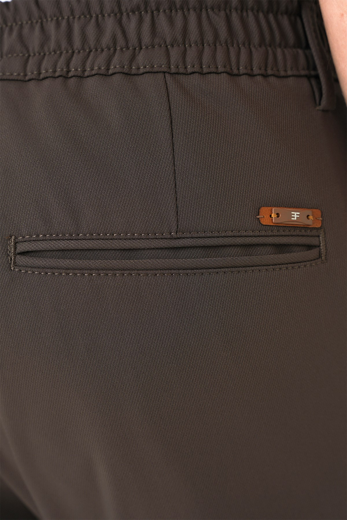 Comfort Fit Rahat Kalıp Beli Lastikli Toprak Jogger Pantolon  P 1185