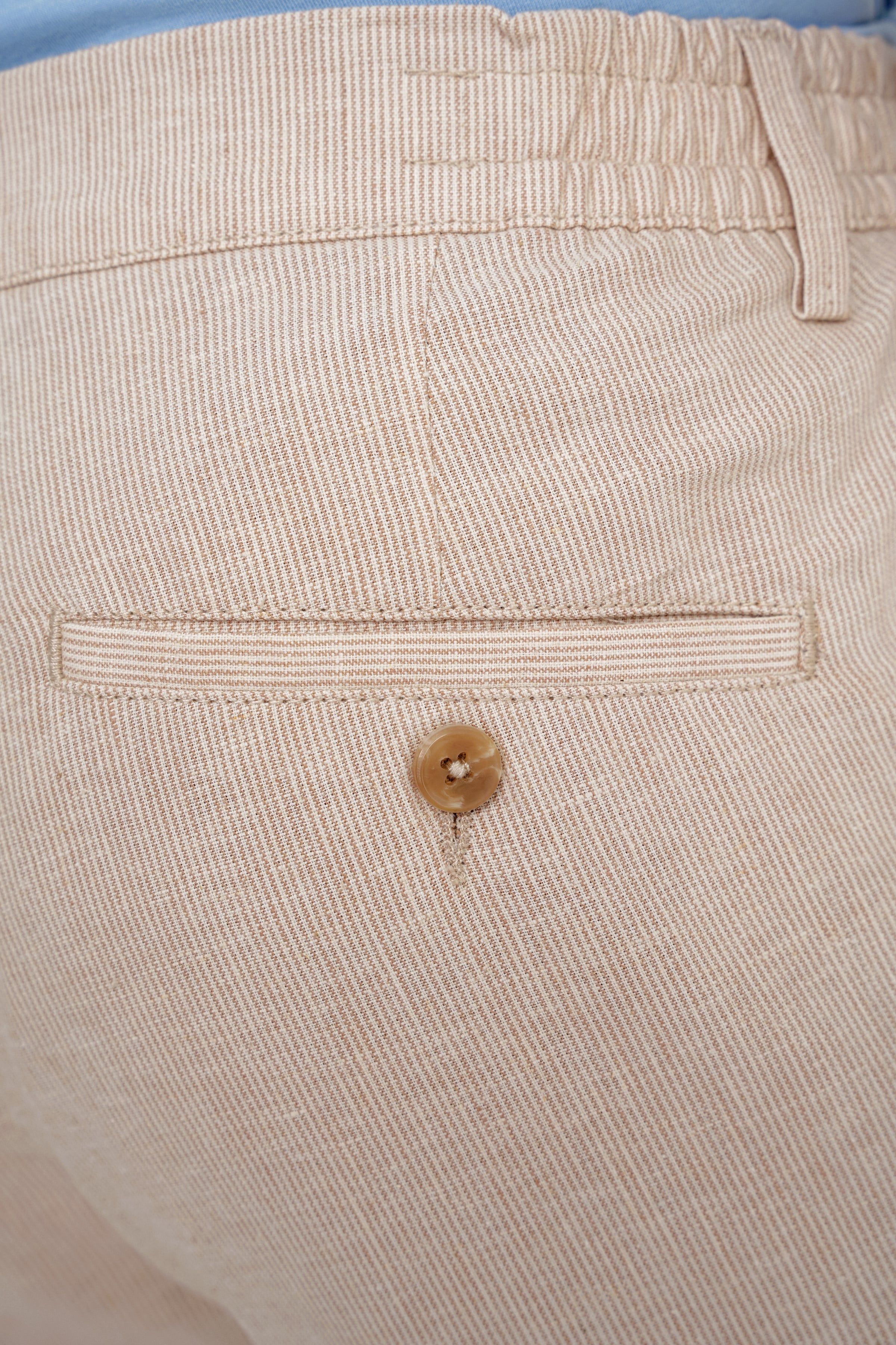 Comfort Fit Rahat Kalıp Beli Lastikli Esnek Çizgili Bej Jogger Pantolon P 1196