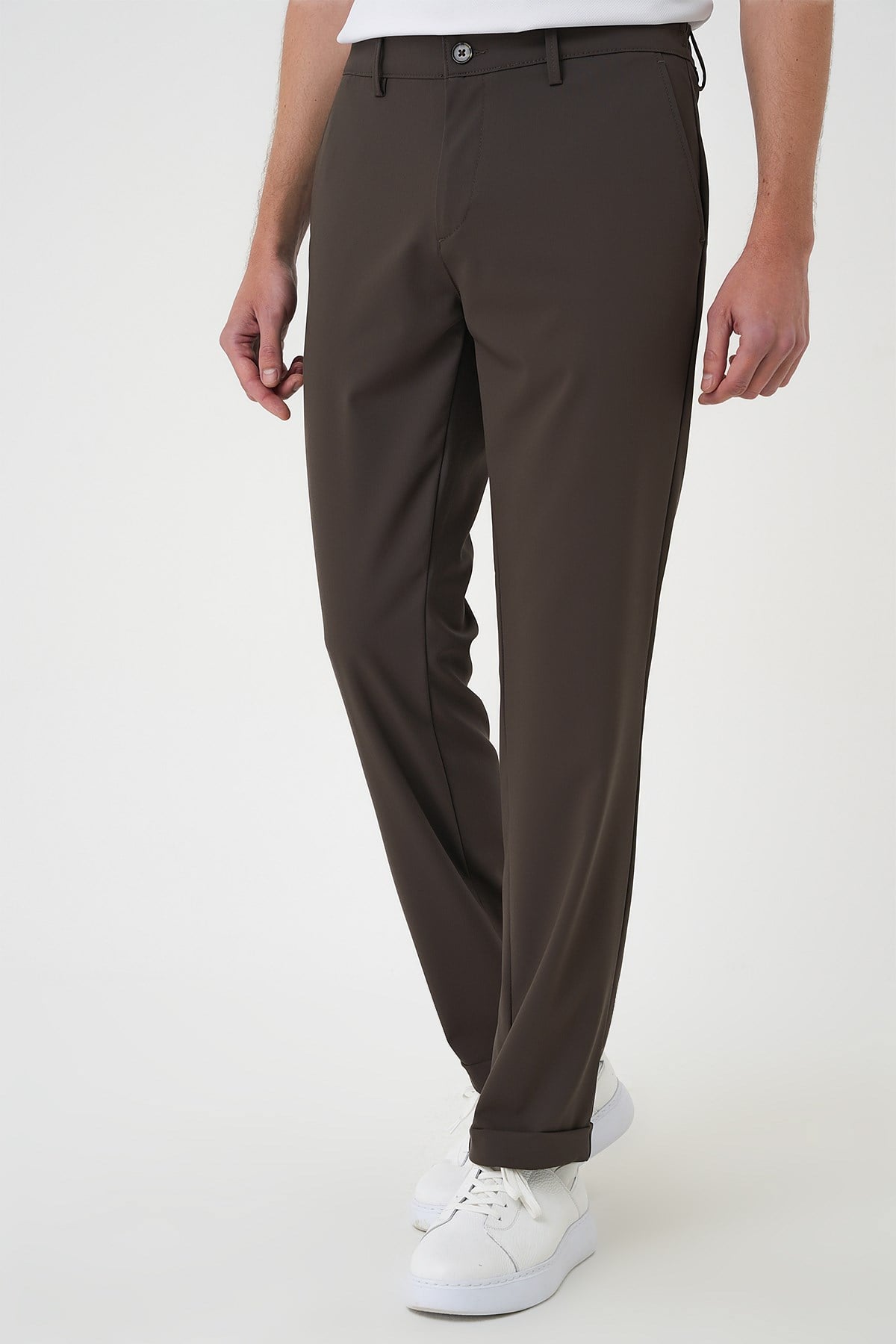Comfort Fit Rahat Kalıp Beli Lastikli Toprak Jogger Pantolon  P 1185