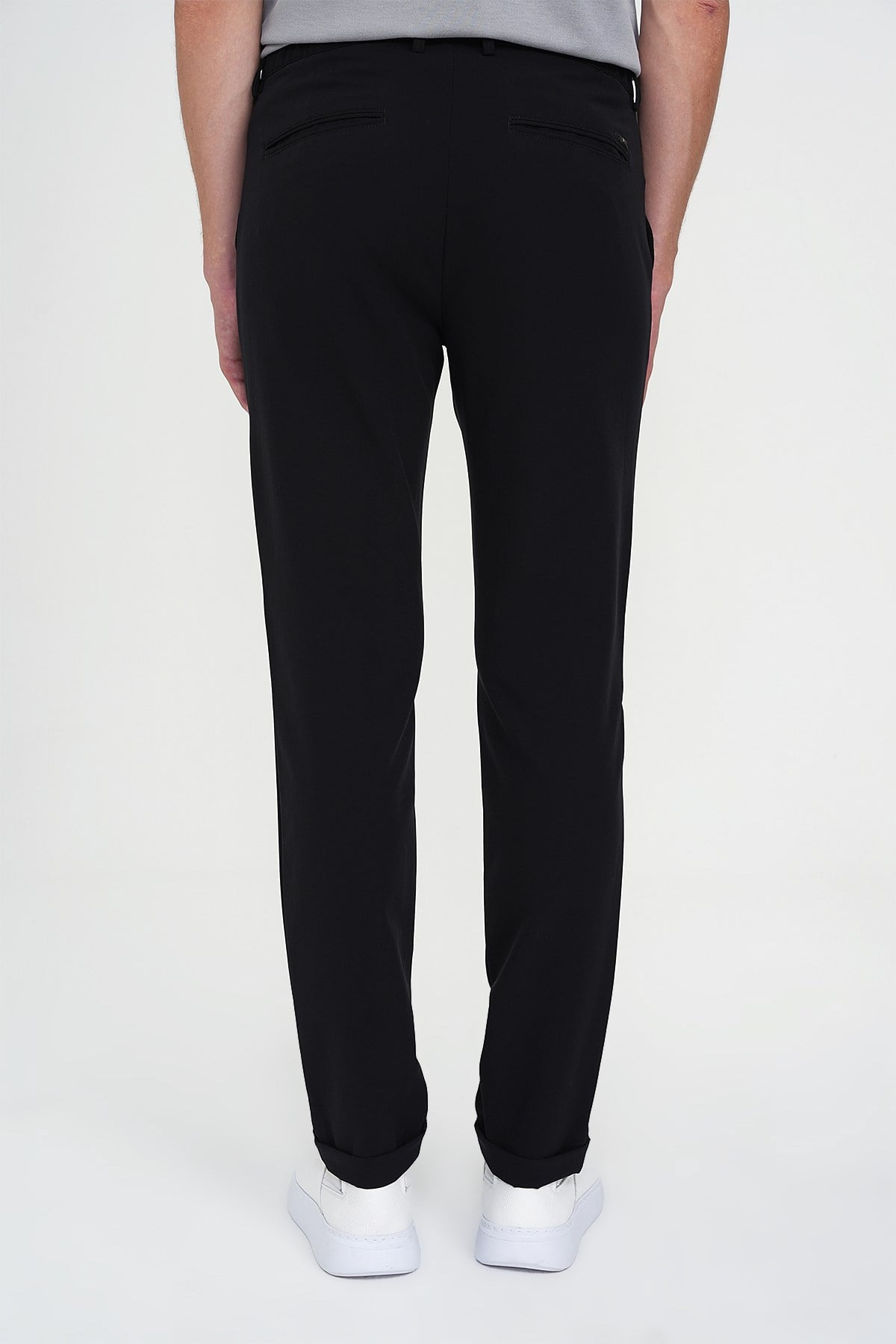 Comfort Fit Rahat Kalıp Beli Lastikli Esnek Siyah Spor Pantolon P 1189
