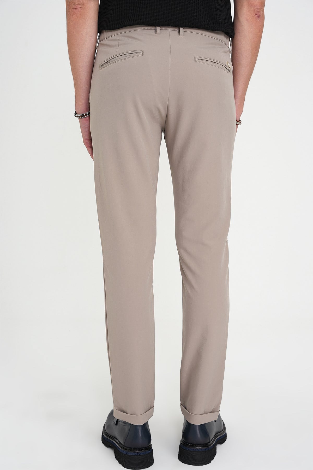 Comfort Fit Rahat Kalıp Beli Lastikli Esnek Vizon Spor Pantolon P 1189