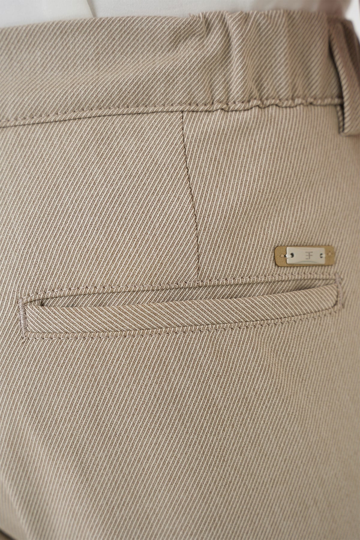 Comfort Fit Rahat Kalıp Beli Lastikli Pileli Bej Jogger Pantolon  P 1182