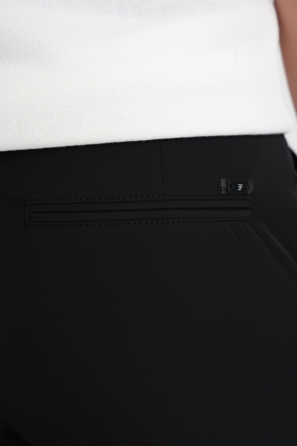Comfort Fit Rahat Kalıp Esnek Pamuklu Spor Siyah Pantolon P 1190