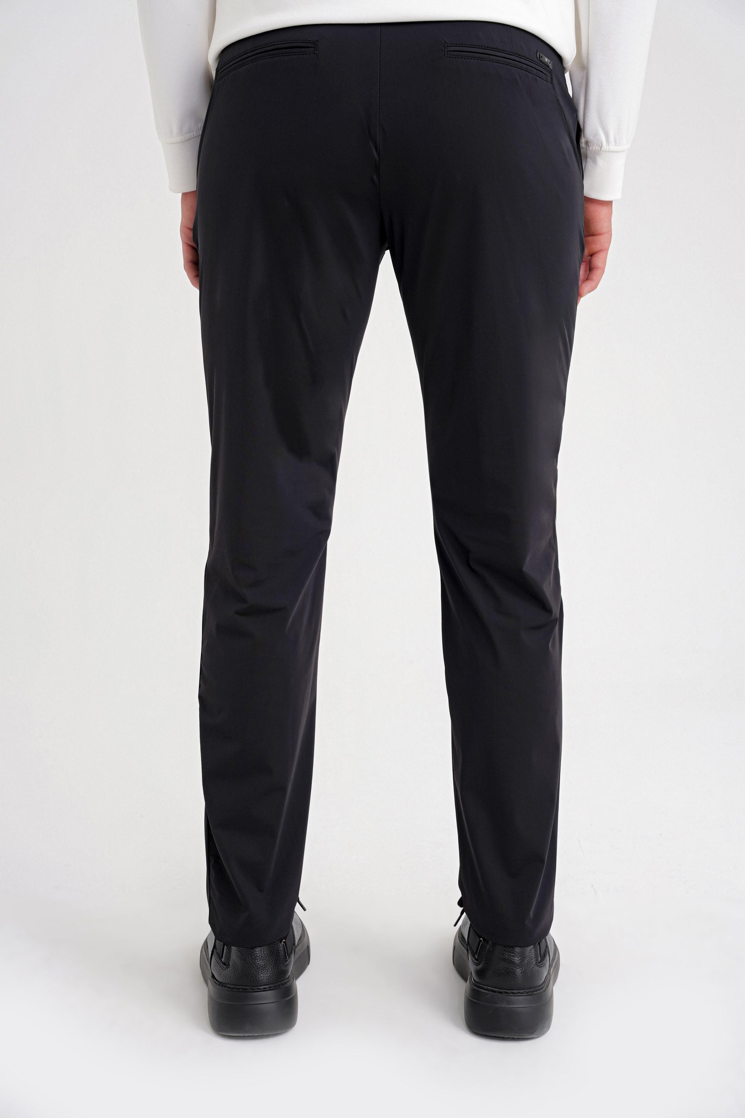 Comfort Fit Rahat Kalıp Esnek Spandex Kumaş Düz Siyah Jogger Pantolon P 1187