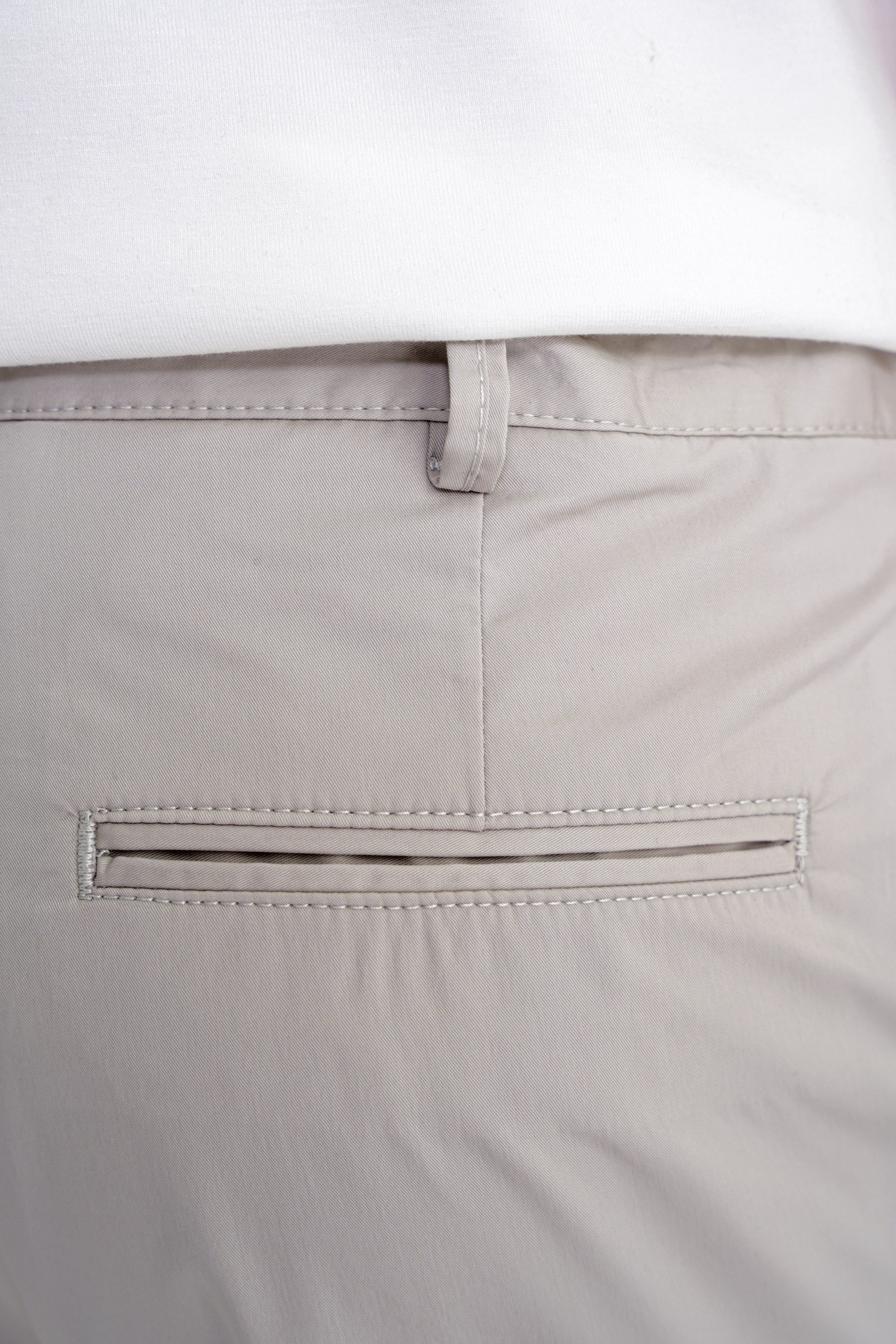 Comfort Fit Rahat Kalıp Yan Cep Beli Lastikli %97 Pamuk Taş Pantolon P 1214
