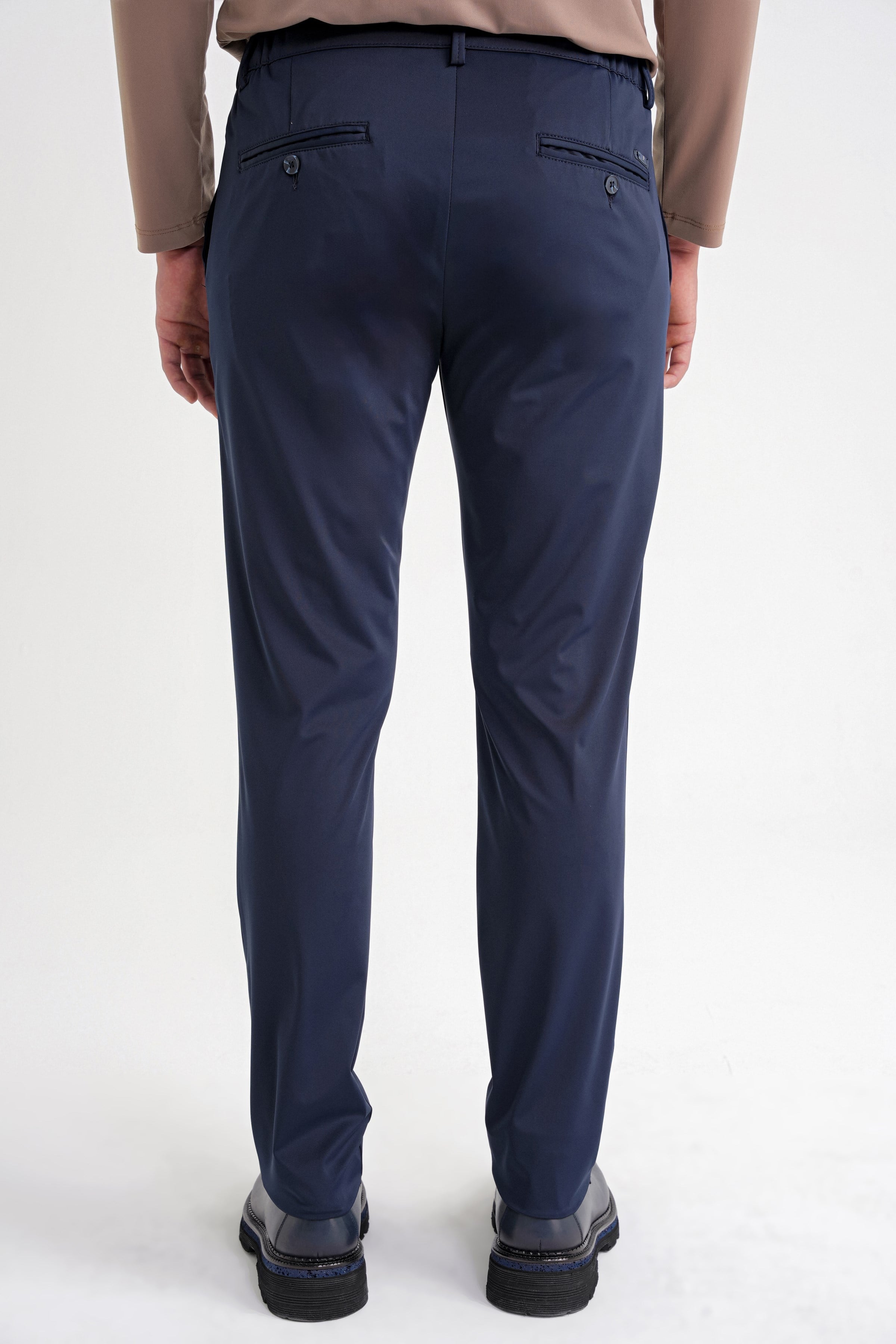 Comfort Fit Rahat Kalıp Yan Cepli Esnek Pamuklu Lacivert Pantolon P 1203 