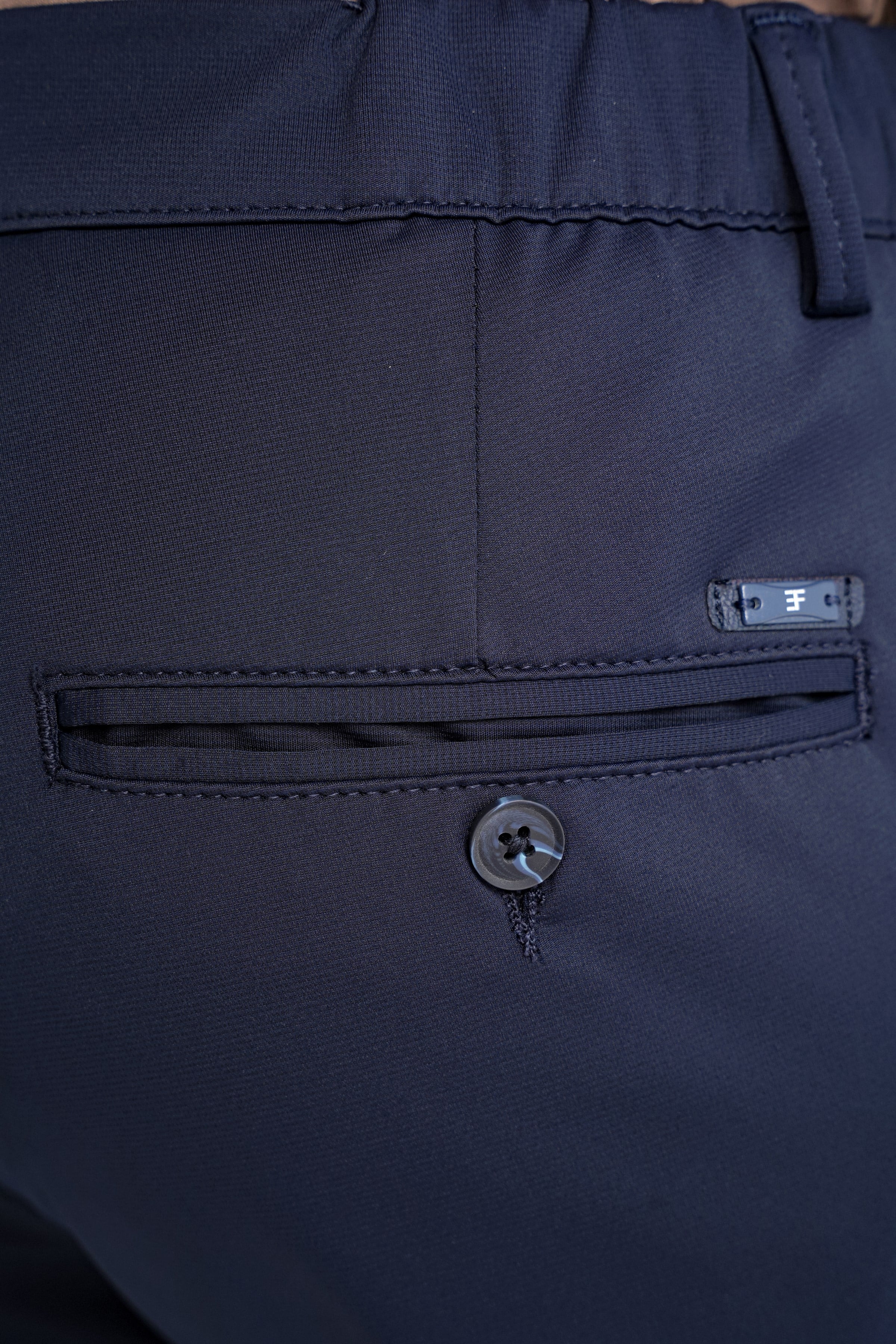 Comfort Fit Rahat Kalıp Yan Cepli Esnek Pamuklu Lacivert Pantolon P 1203 