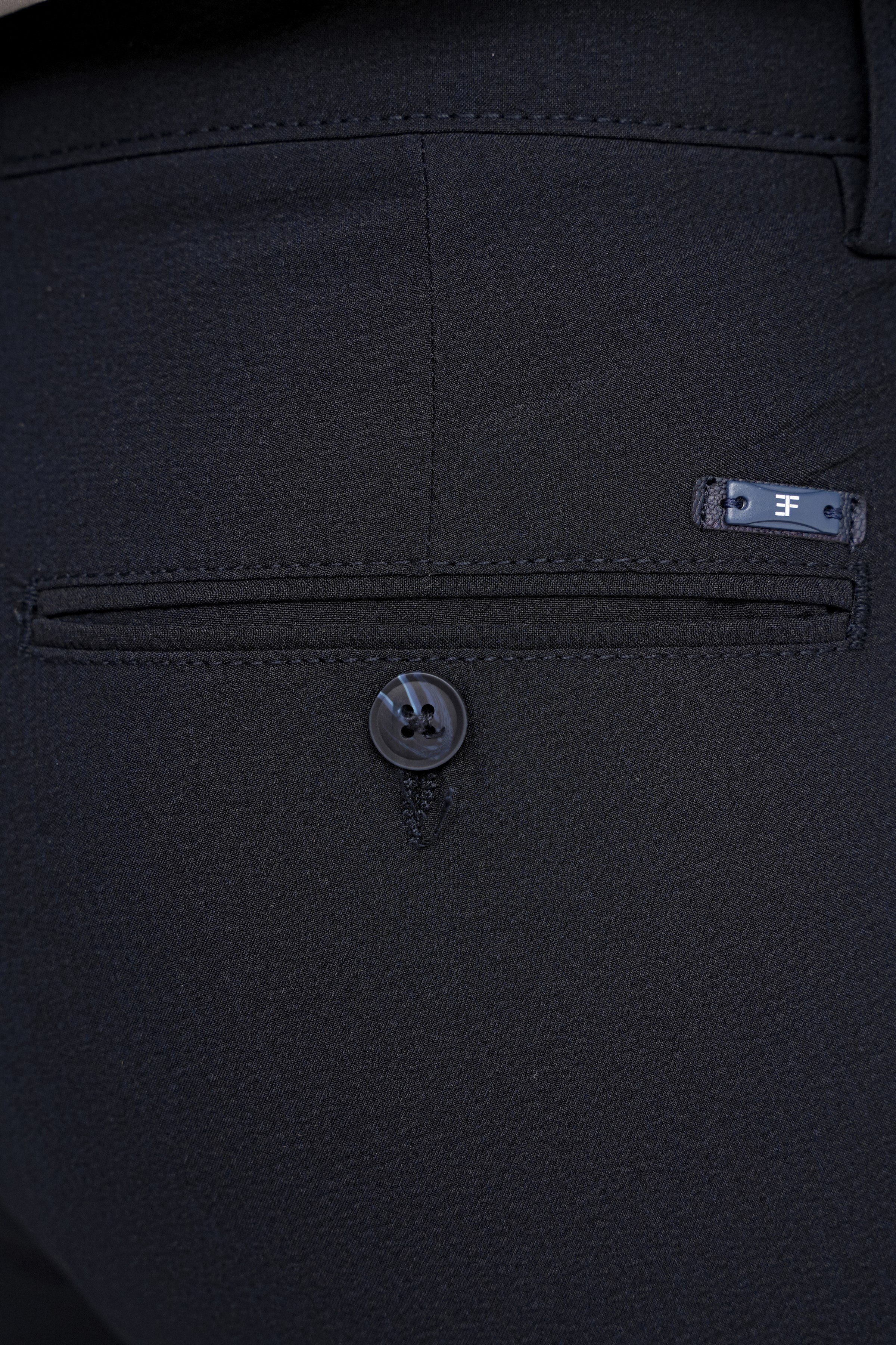 Comfort Fit Rahat Kalıp Yan Cepli Esnek Pamuklu Düz Lacivert Pantolon P 1201