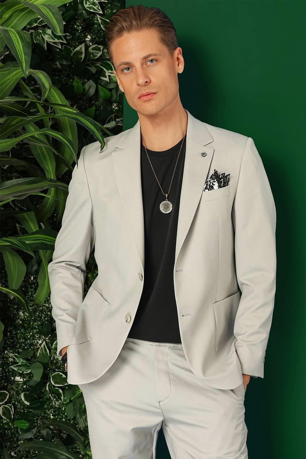 Comfort Fit Torba Cep Esnek Pamuk Casual Taş Ceket C 664