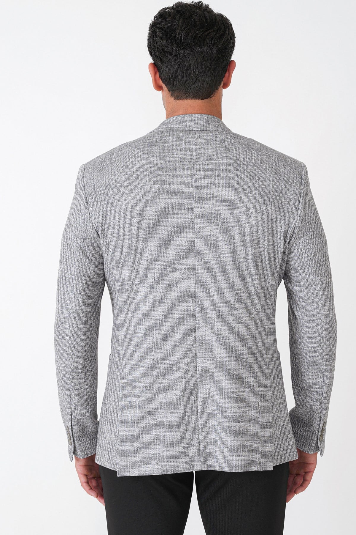 Comfort Fit Torba Cep Esnek Pamuklu Nefti Blazer Ceket C 740