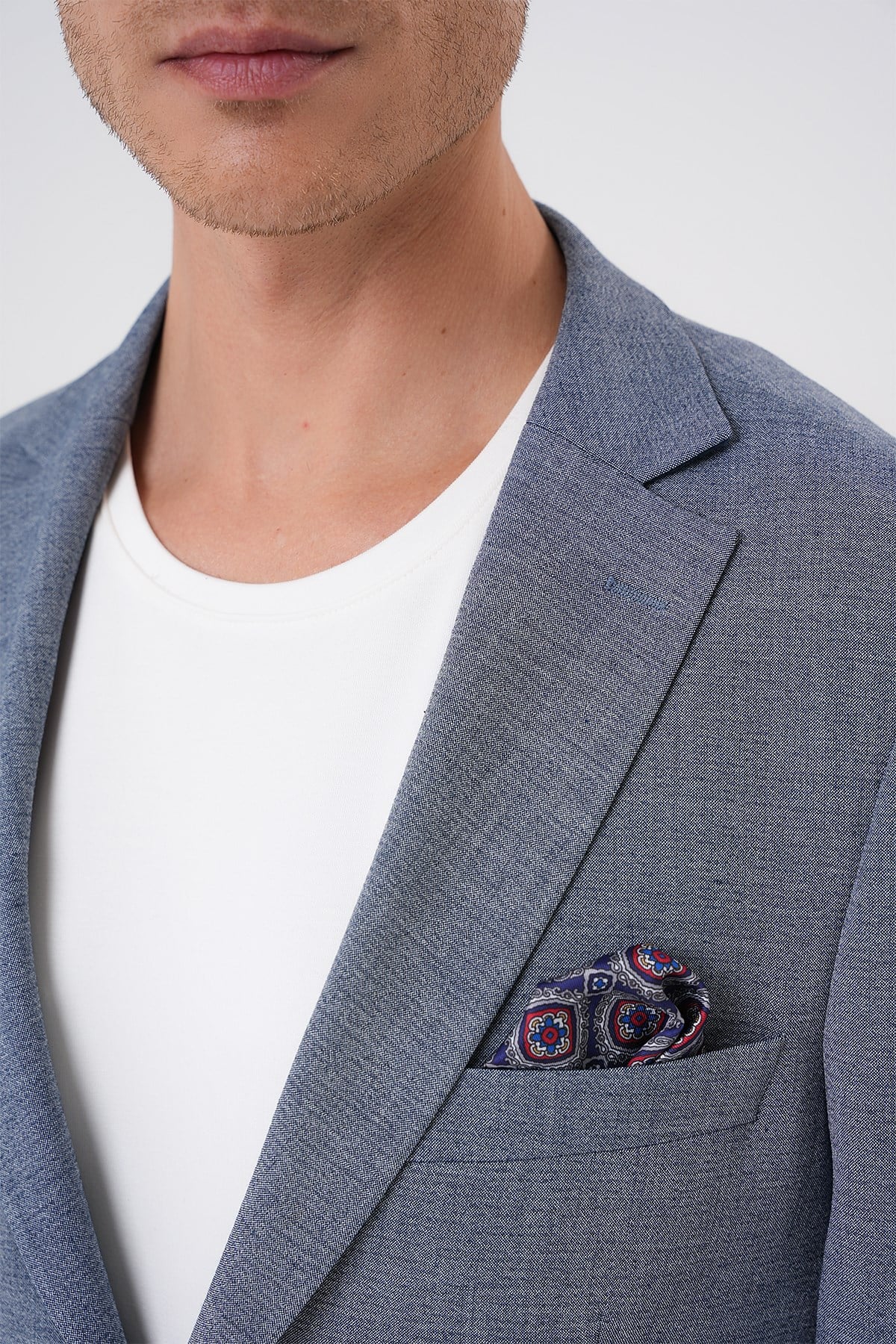 Comfort Fit Torba Cep Gofre Kumaş Koyu Gri Blazer Ceket C 679