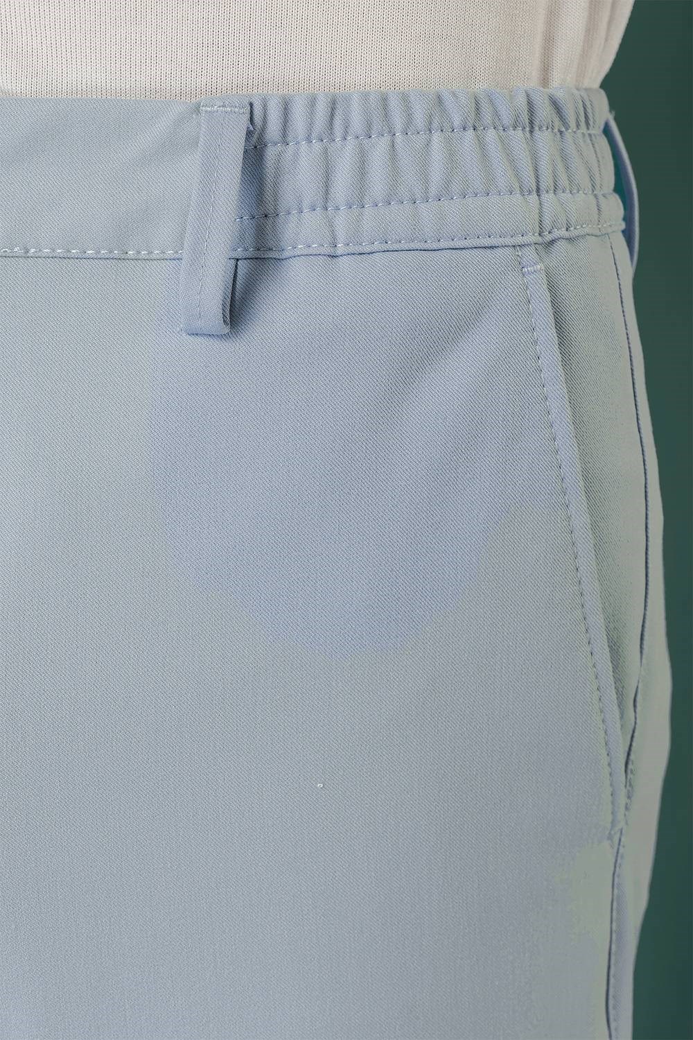 Comfort Fit Yan Cep Beli Lastikli Esnek Pamuk Mavi Jogger Pantolon P 1143