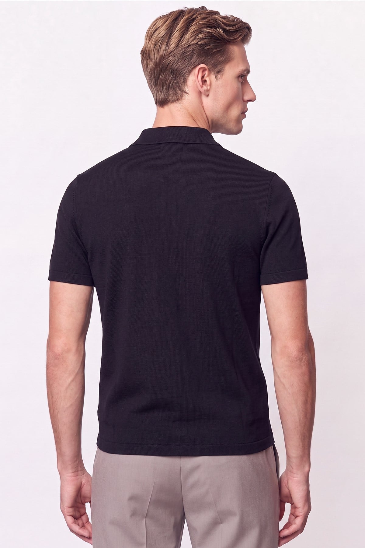 Comfort Polo Yaka Düz  SİYAH  TS 930  T-SHIRT