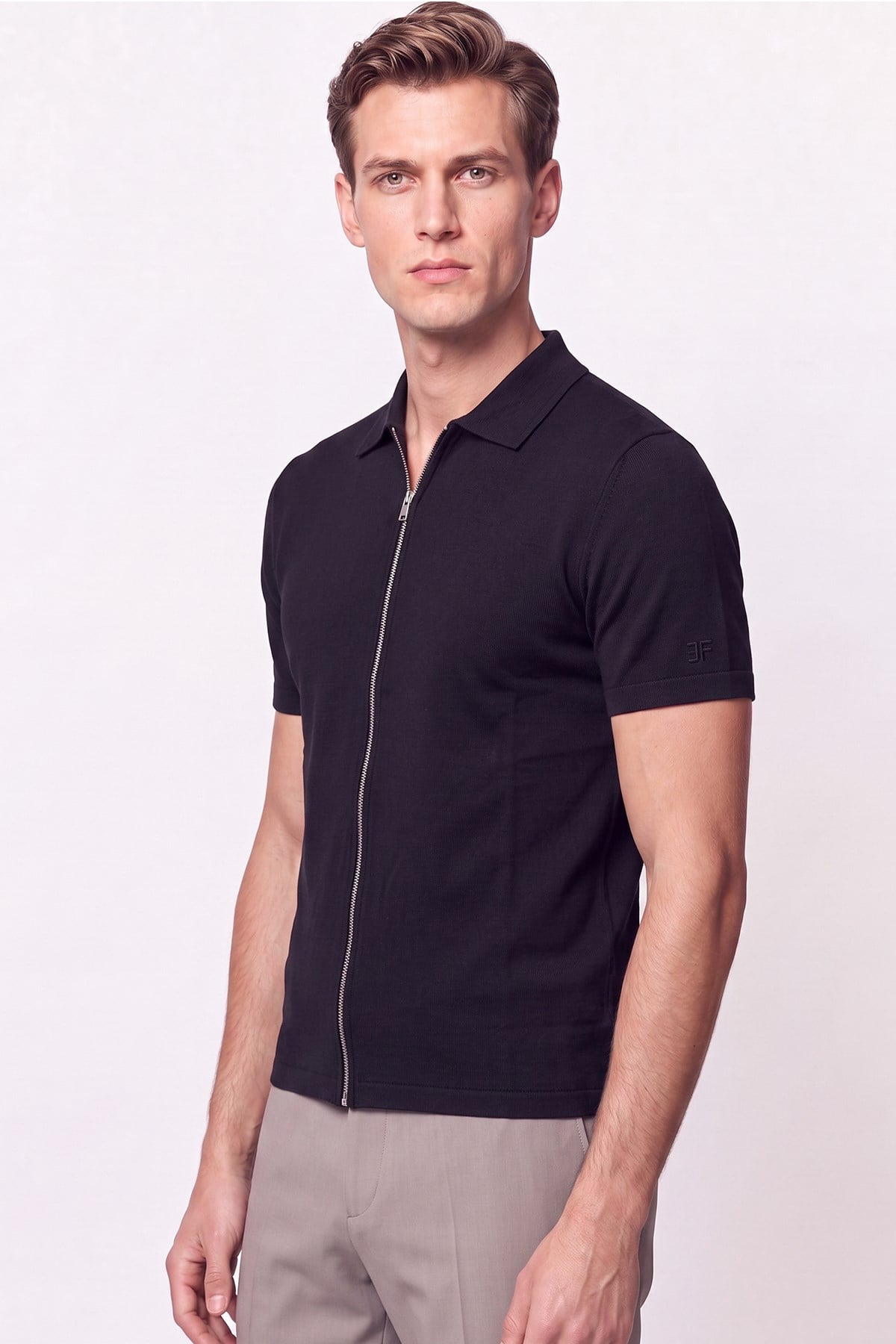 Comfort Polo Yaka Düz  SİYAH  TS 930  T-SHIRT