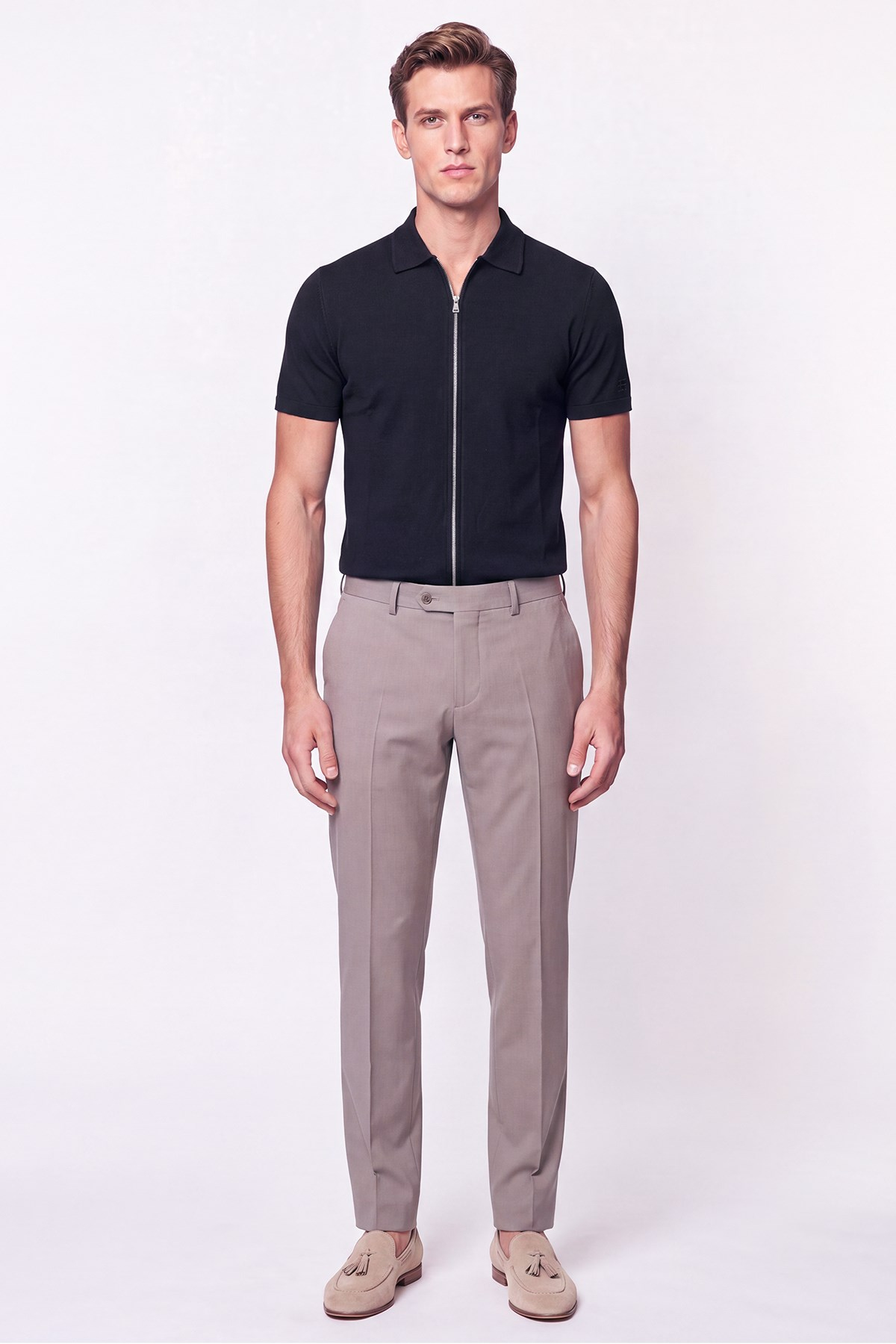Comfort Polo Yaka Düz  SİYAH  TS 930  T-SHIRT