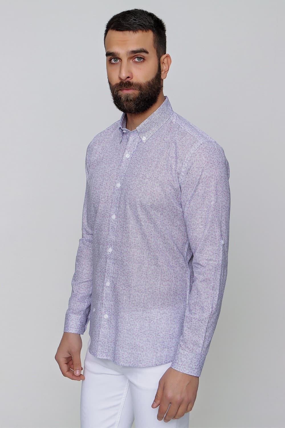 G 1472 Slim Fit Beyaz Spor Gömlek