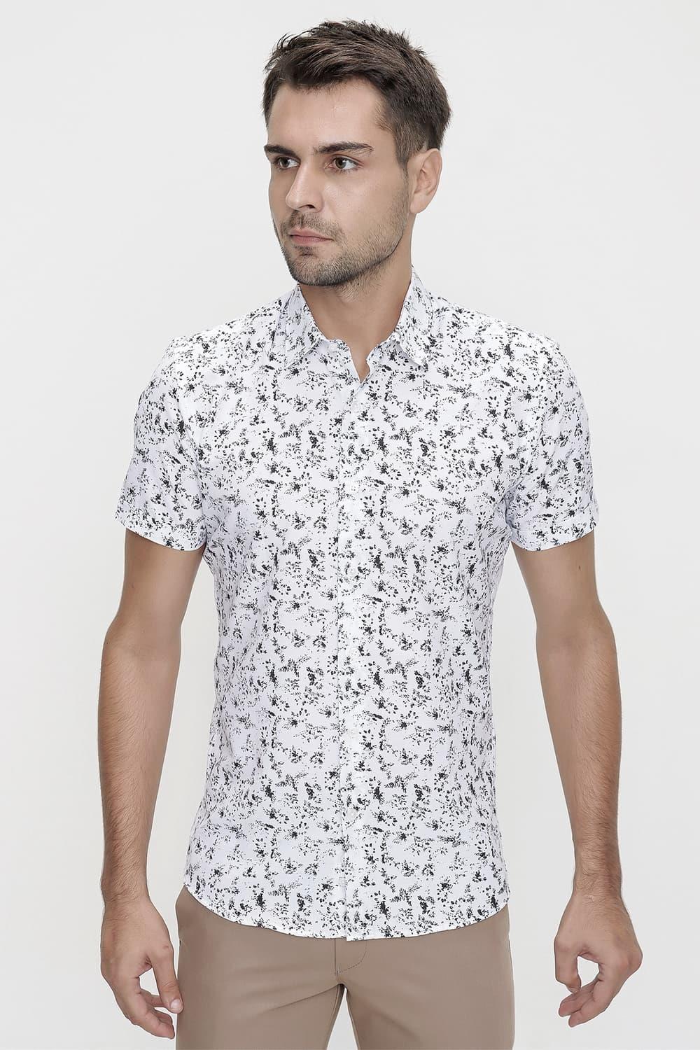 G 1474 Slim Fit Beyaz Spor Gömlek