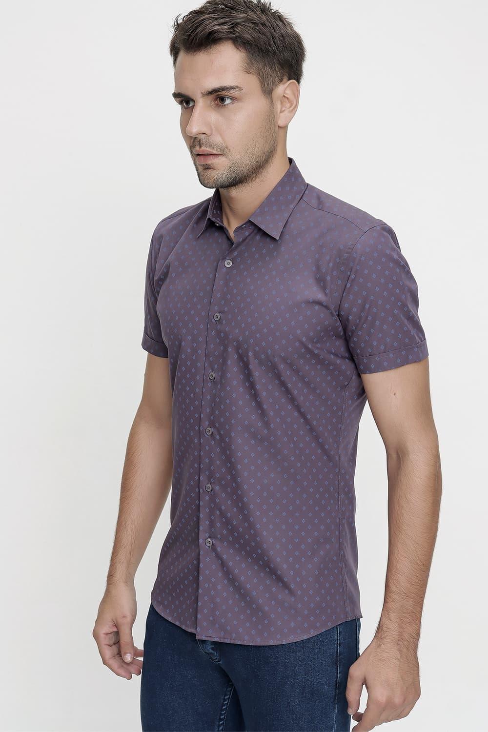 G 1474 Slim Fit Füme Spor Gömlek