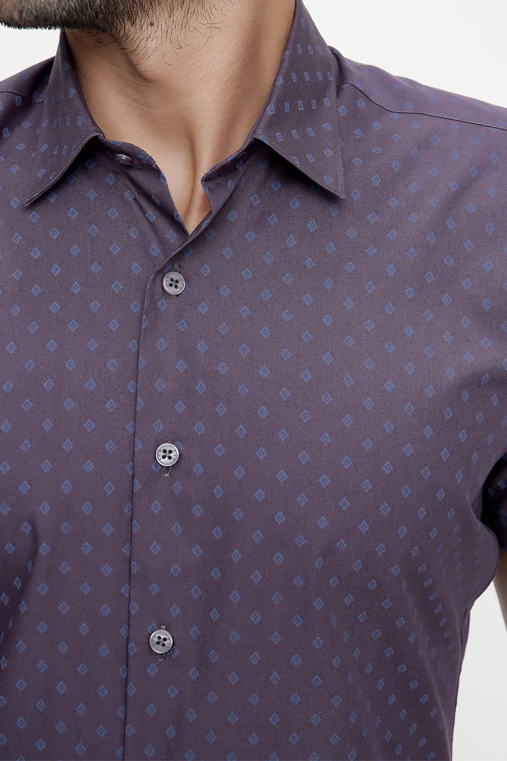 G 1474 Slim Fit Füme Spor Gömlek