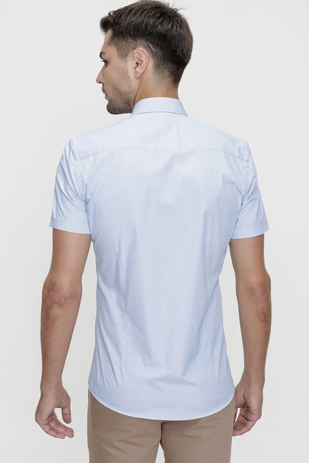 G 1474 Slim Fit Mavi Spor Gömlek